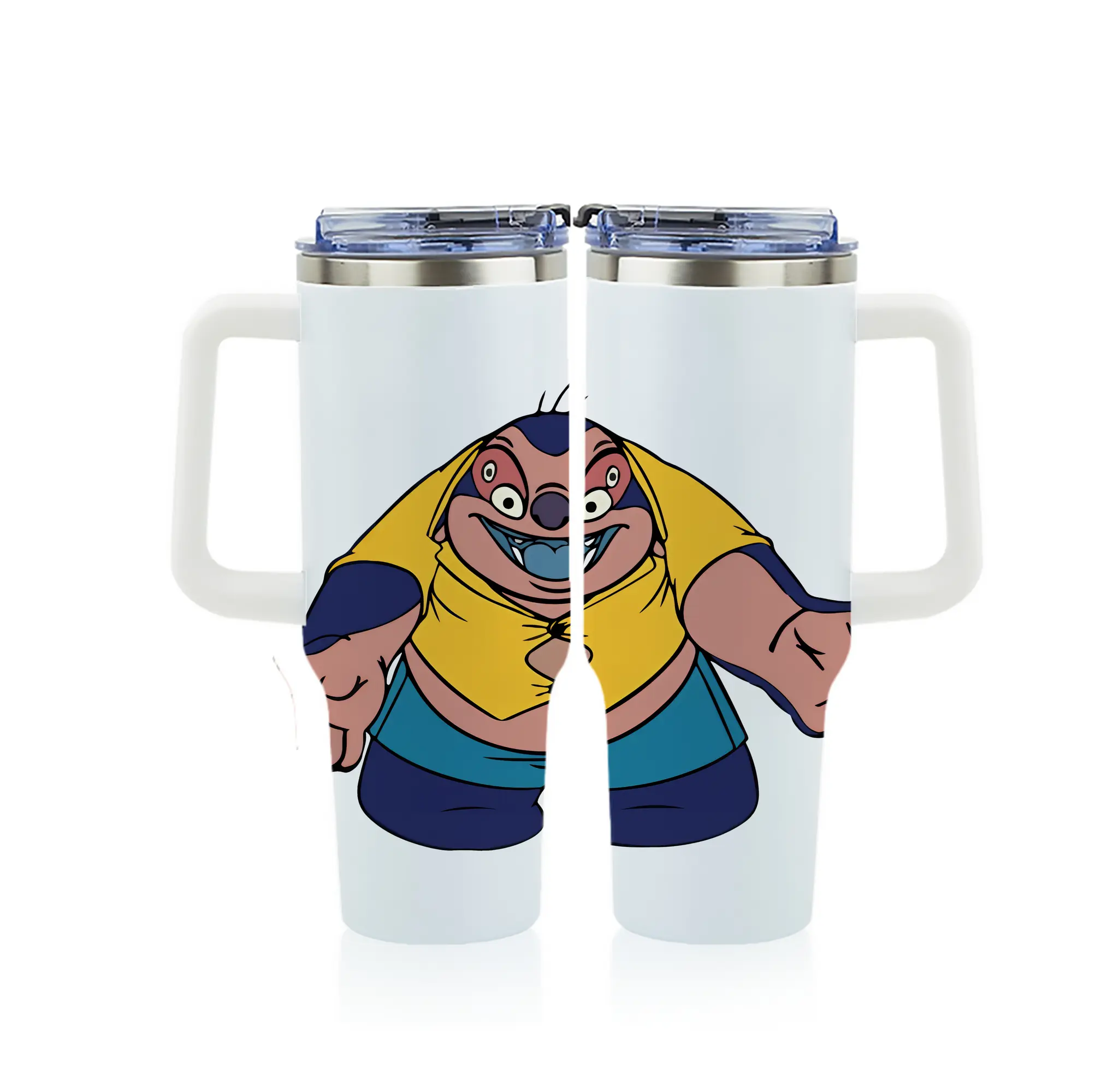 リロ＆スティッチ グッズ ジャンバ博士 - 1200mL フルプリント車用タンブラー ・ 304ステンレス 内側 ・ 201ステンレス 外側 ・ 保温 保冷 ・ 通勤 ドライブ アウトドア用