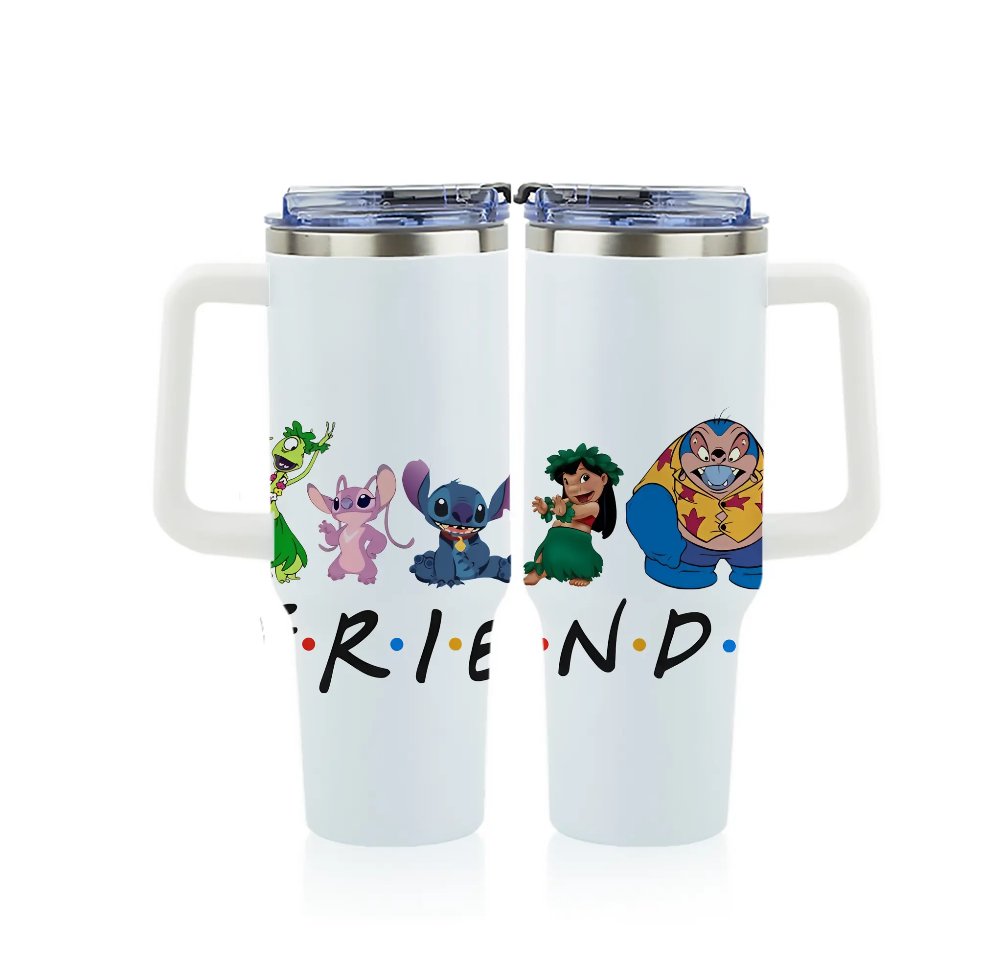 リロ＆スティッチ グッズ ジャンバ博士 - 1200mL フルプリント車用タンブラー ・ 304ステンレス 内側 ・ 201ステンレス 外側 ・ 保温 保冷 ・ 通勤 ドライブ アウトドア用