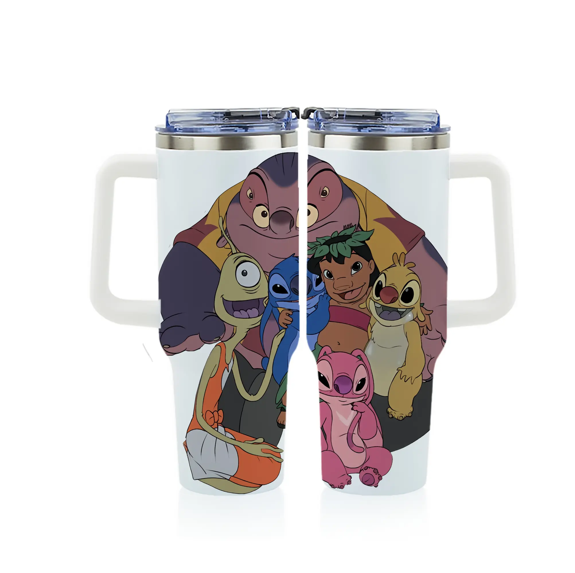 リロ＆スティッチ グッズ ジャンバ博士 - 1200mL フルプリント車用タンブラー ・ 304ステンレス 内側 ・ 201ステンレス 外側 ・ 保温 保冷 ・ 通勤 ドライブ アウトドア用