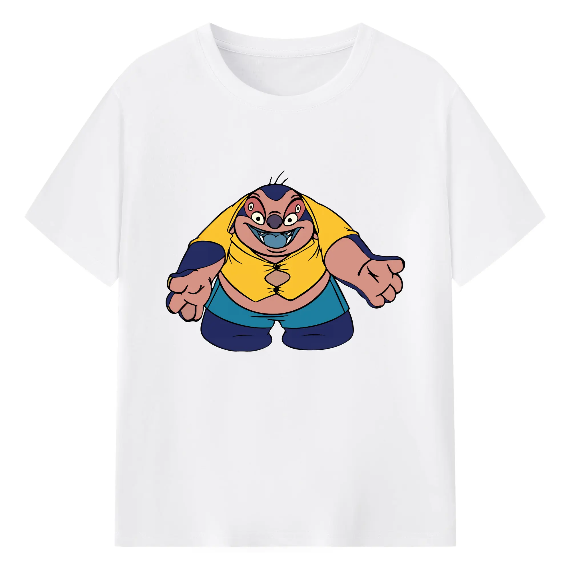 リロ＆スティッチ グッズ ジャンバ博士 - 綿100％ 半袖Tシャツ ・ フロントプリント ・ 快適 通気性 ・ 日常使い 散歩 スポーツ用