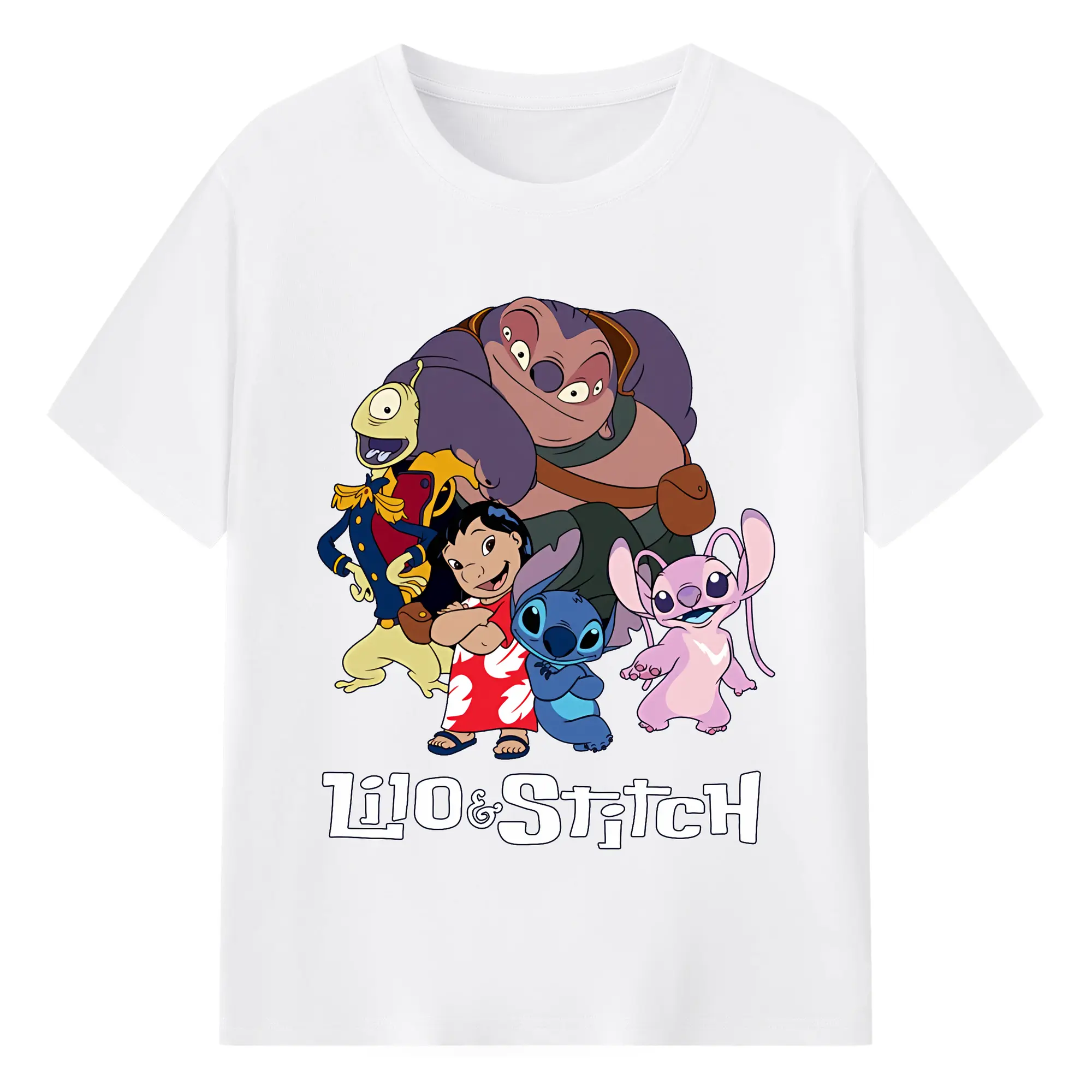 リロ＆スティッチ グッズ ジャンバ博士 - 綿100％ 半袖Tシャツ ・ フロントプリント ・ 快適 通気性 ・ 日常使い 散歩 スポーツ用