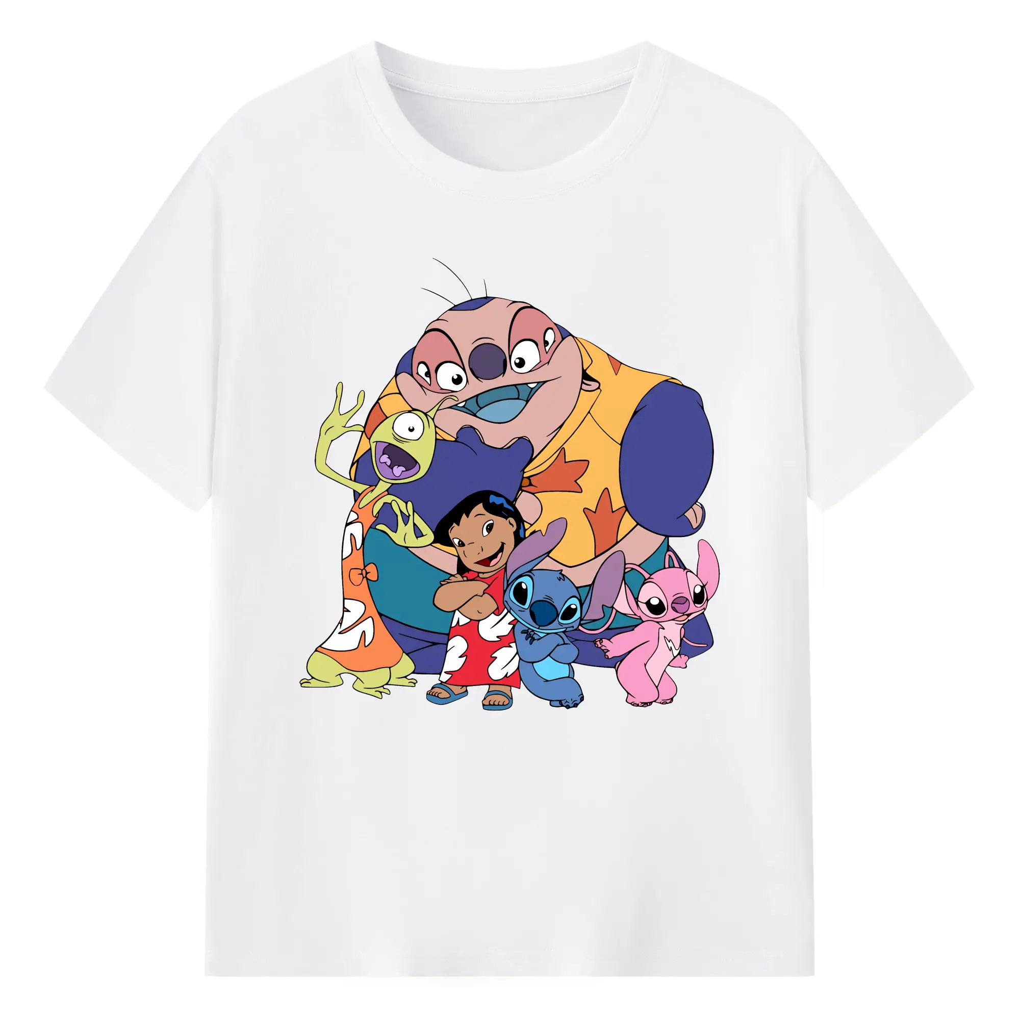 リロ＆スティッチ グッズ ジャンバ博士 - 綿100％ 半袖Tシャツ ・ フロントプリント ・ 快適 通気性 ・ 日常使い 散歩 スポーツ用