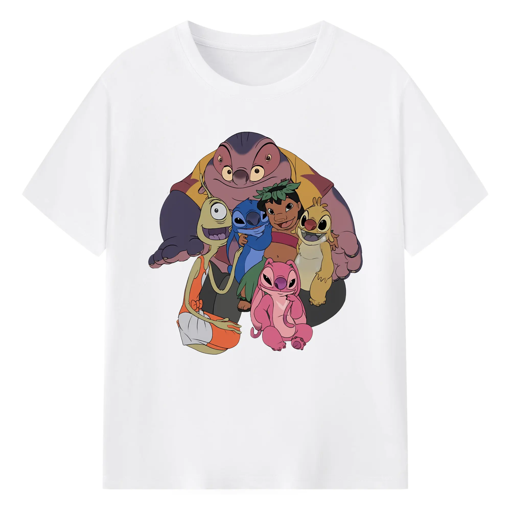 リロ＆スティッチ グッズ ジャンバ博士 - 綿100％ 半袖Tシャツ ・ フロントプリント ・ 快適 通気性 ・ 日常使い 散歩 スポーツ用