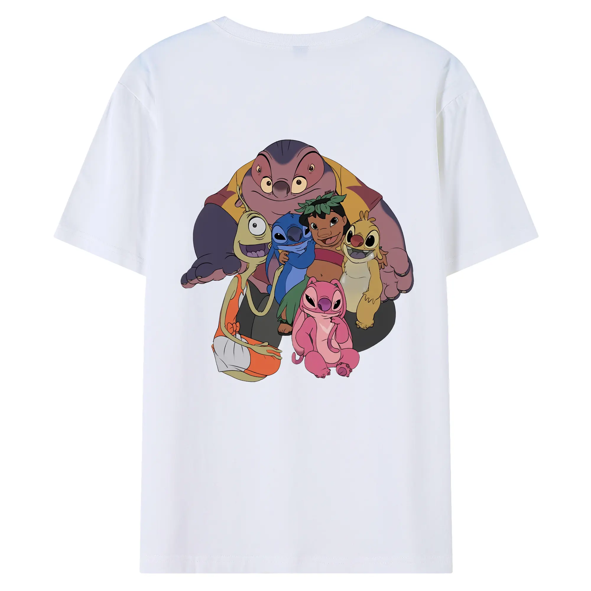 リロ＆スティッチ グッズ ジャンバ博士 - 綿100％ 半袖Tシャツ ・ バックプリント ・ 快適 通気性 ・ 日常使い 散歩 スポーツ用