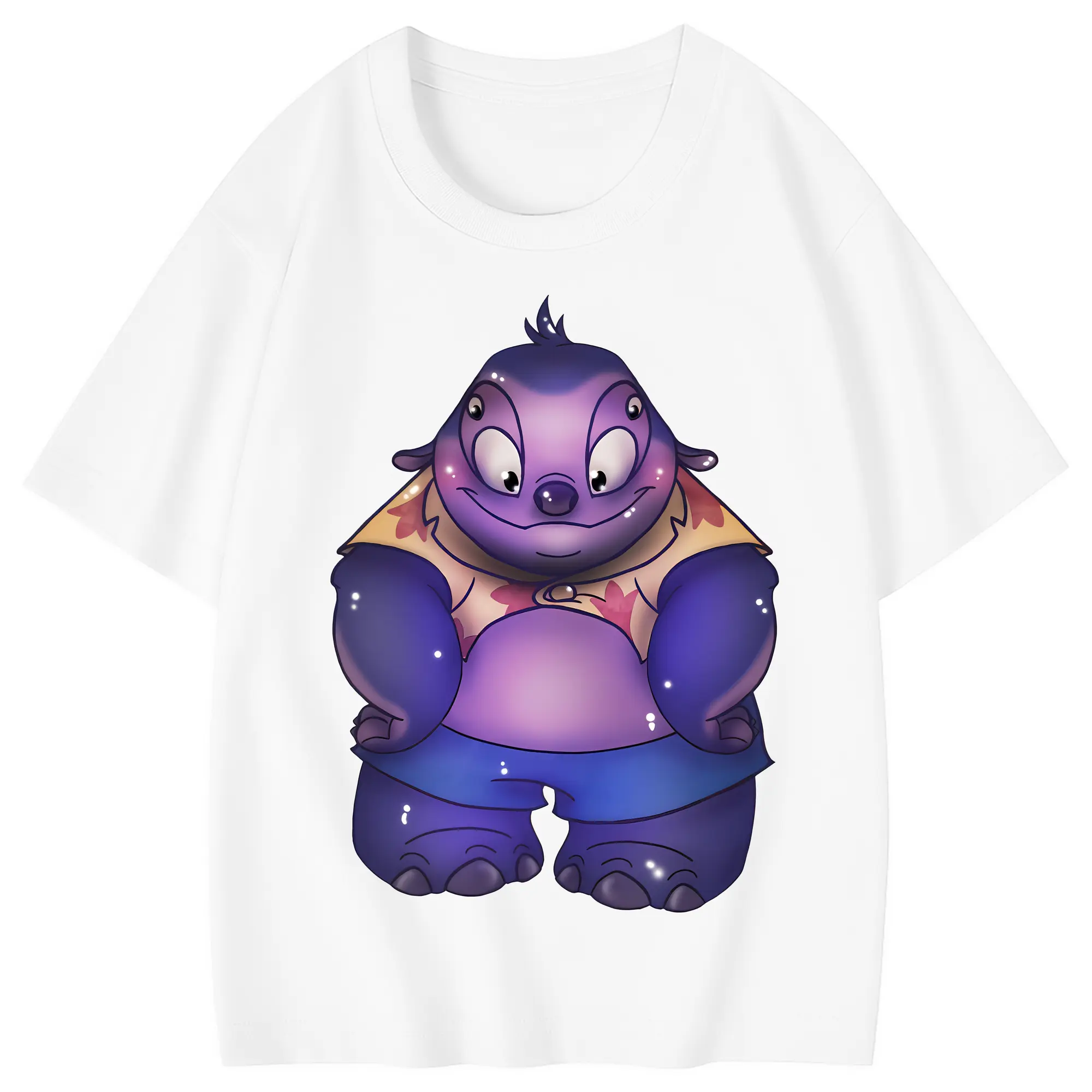 リロ＆スティッチ グッズ ジャンバ博士 - 綿100％ キッズTシャツ ・ フロントプリント ・ 快適 通気性 ・ スポーツ カジュアル 散歩用