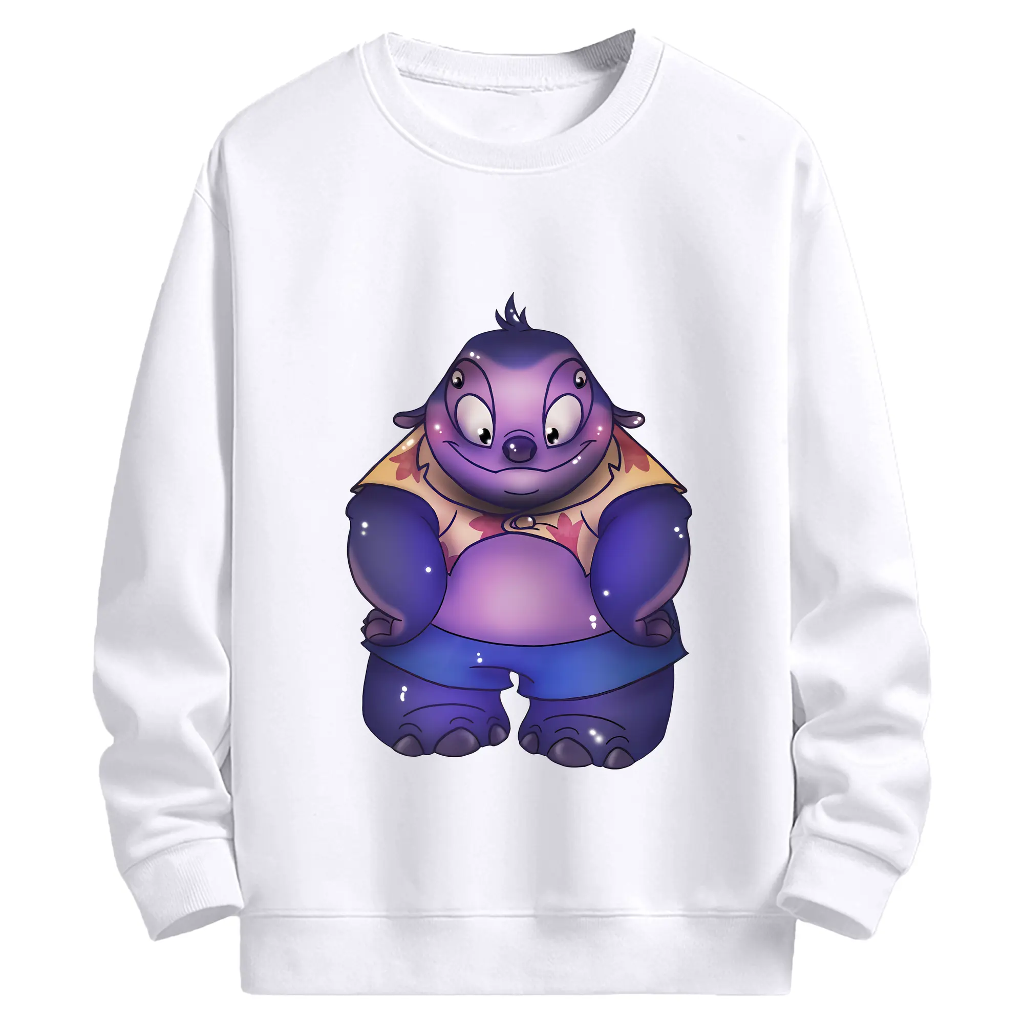 リロ＆スティッチ グッズ ジャンバ博士 - 高品質 クルーネック スウェット ・ コットン59％ ポリエステル41％ ・ ユニセックス 長袖 トレーナー ・ カジュアル デイリー スポーツ 散歩用