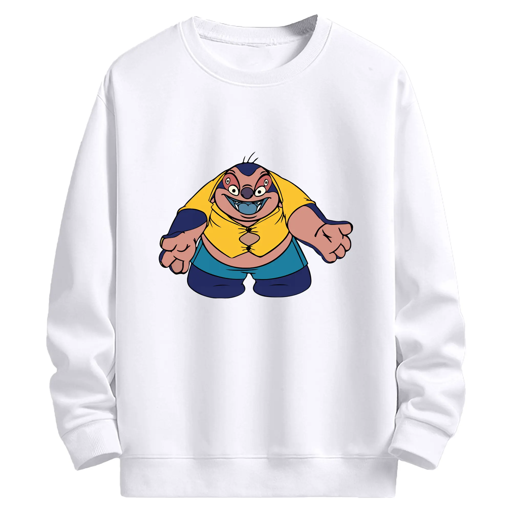 リロ＆スティッチ グッズ ジャンバ博士 - 高品質 クルーネック スウェット ・ コットン59％ ポリエステル41％ ・ ユニセックス 長袖 トレーナー ・ カジュアル デイリー スポーツ 散歩用