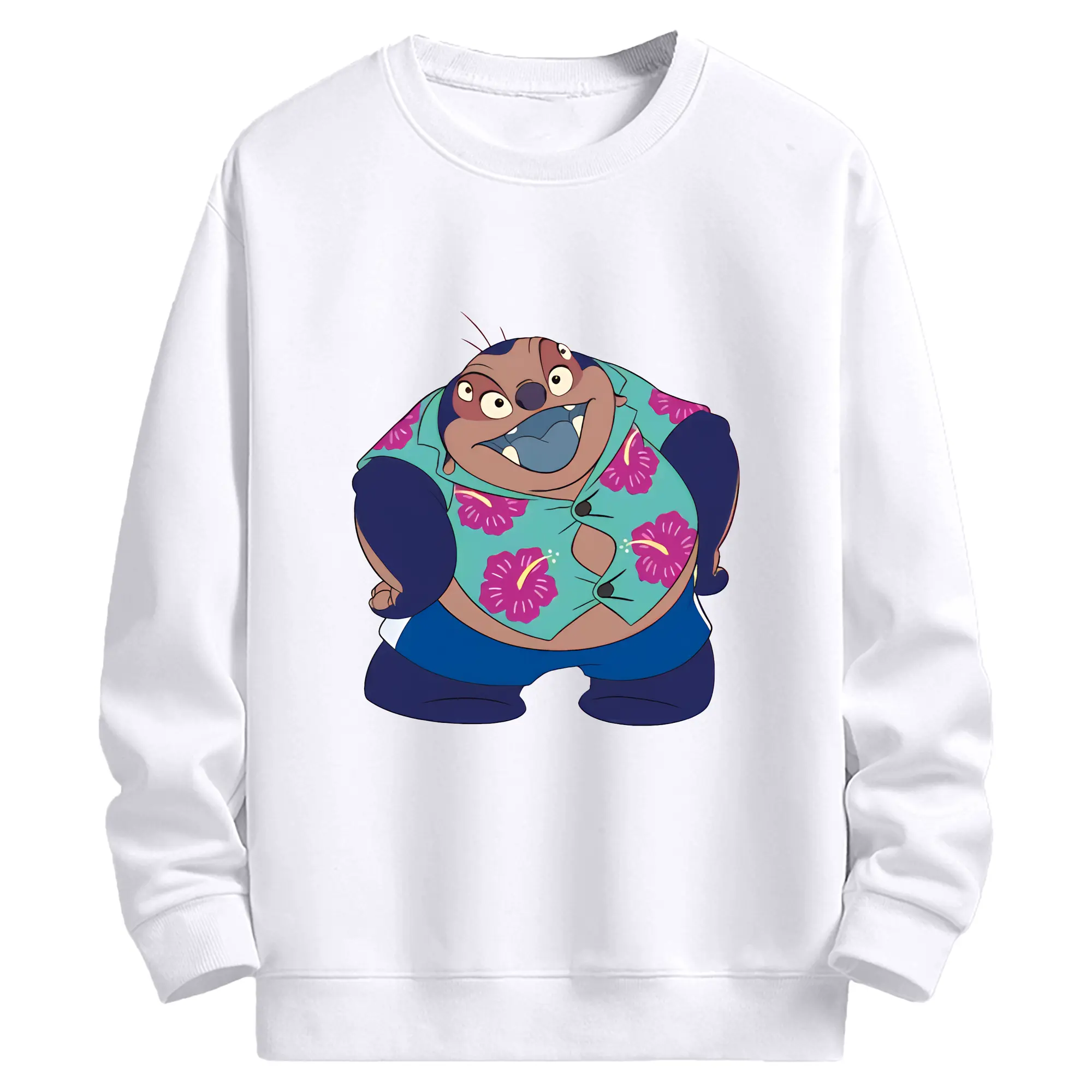 リロ＆スティッチ グッズ ジャンバ博士 - 高品質 クルーネック スウェット ・ コットン59％ ポリエステル41％ ・ ユニセックス 長袖 トレーナー ・ カジュアル デイリー スポーツ 散歩用