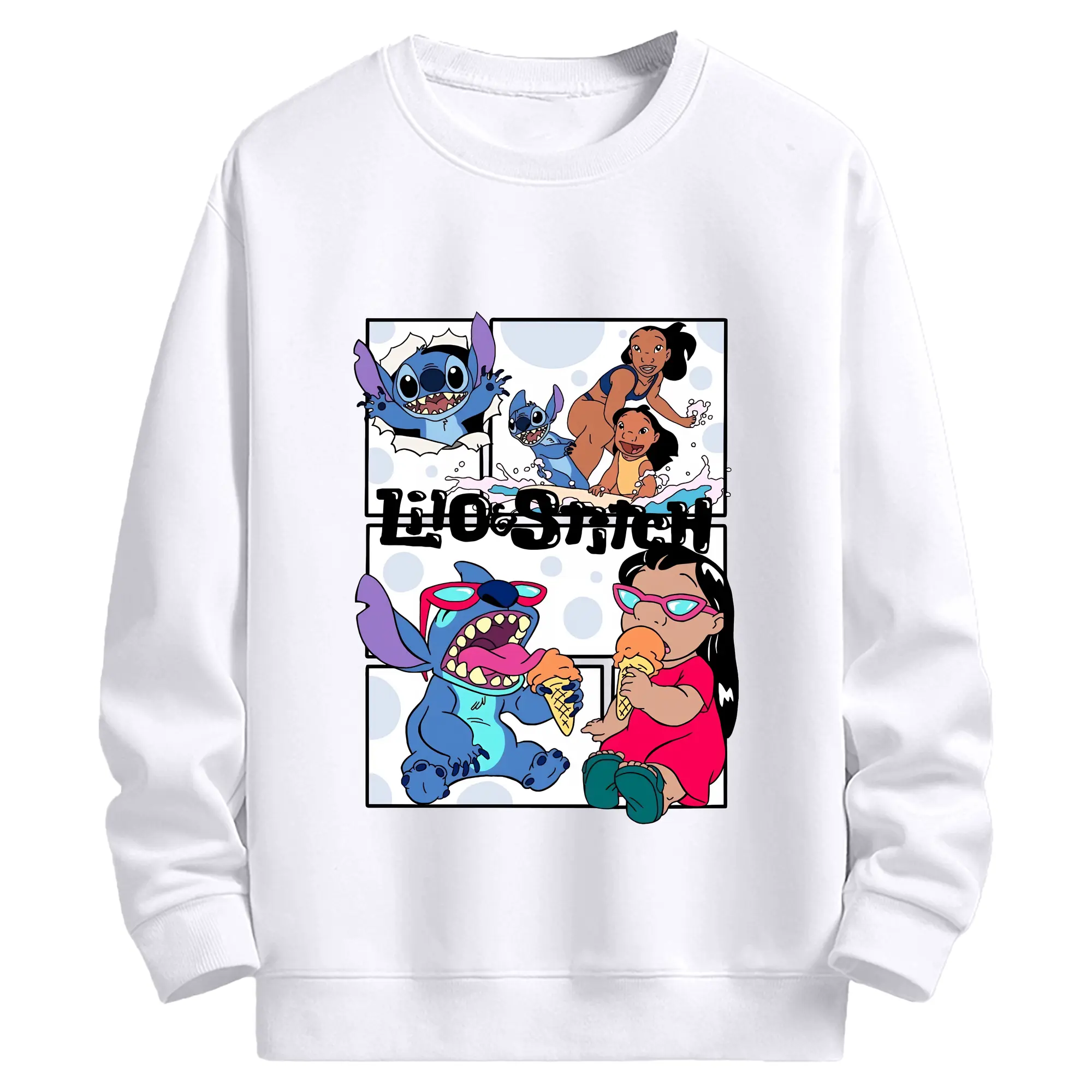 リロ＆スティッチ グッズ ジャンバ博士 - 高品質 クルーネック スウェット ・ コットン59％ ポリエステル41％ ・ ユニセックス 長袖 トレーナー ・ カジュアル デイリー スポーツ 散歩用