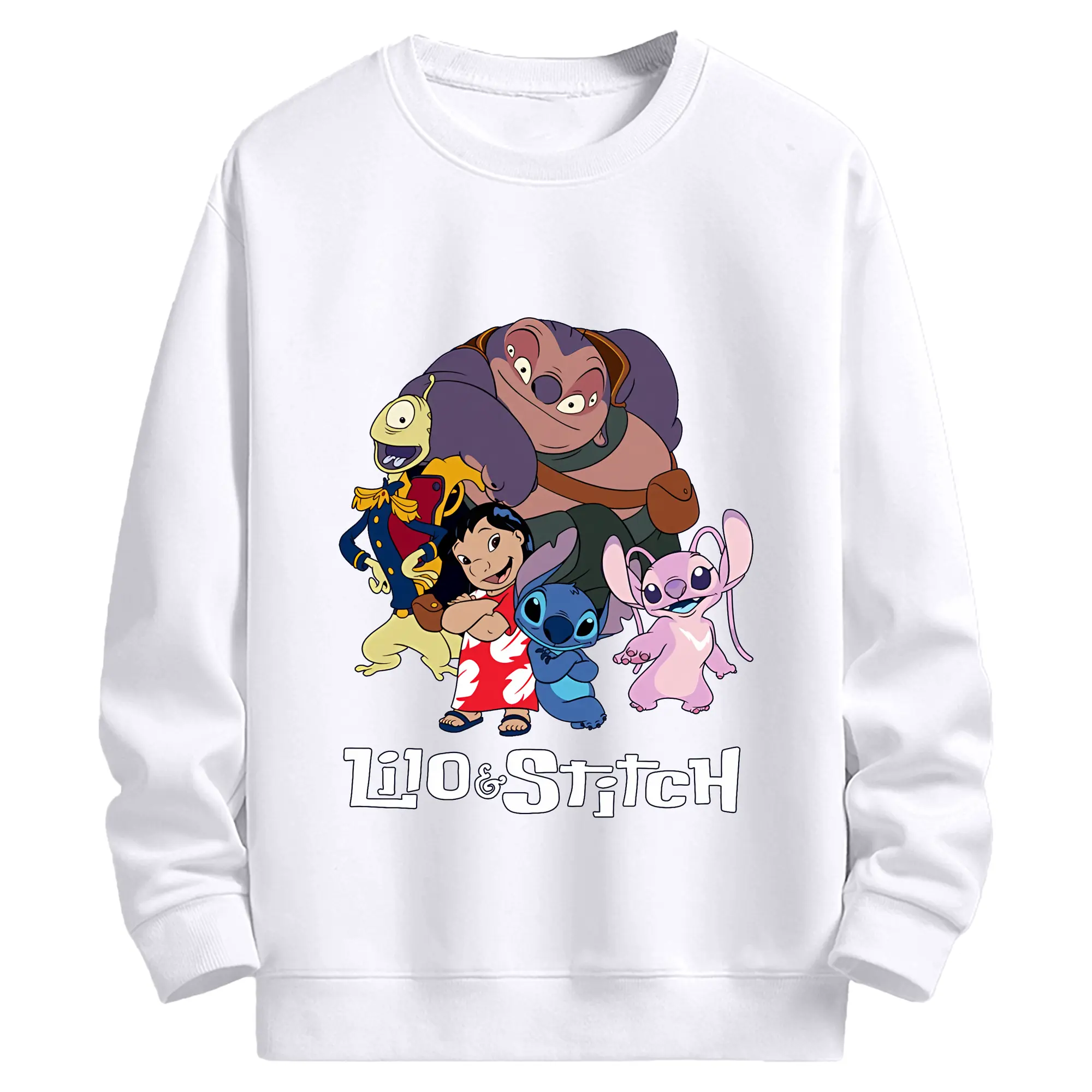 リロ＆スティッチ グッズ ジャンバ博士 - 高品質 クルーネック スウェット ・ コットン59％ ポリエステル41％ ・ ユニセックス 長袖 トレーナー ・ カジュアル デイリー スポーツ 散歩用
