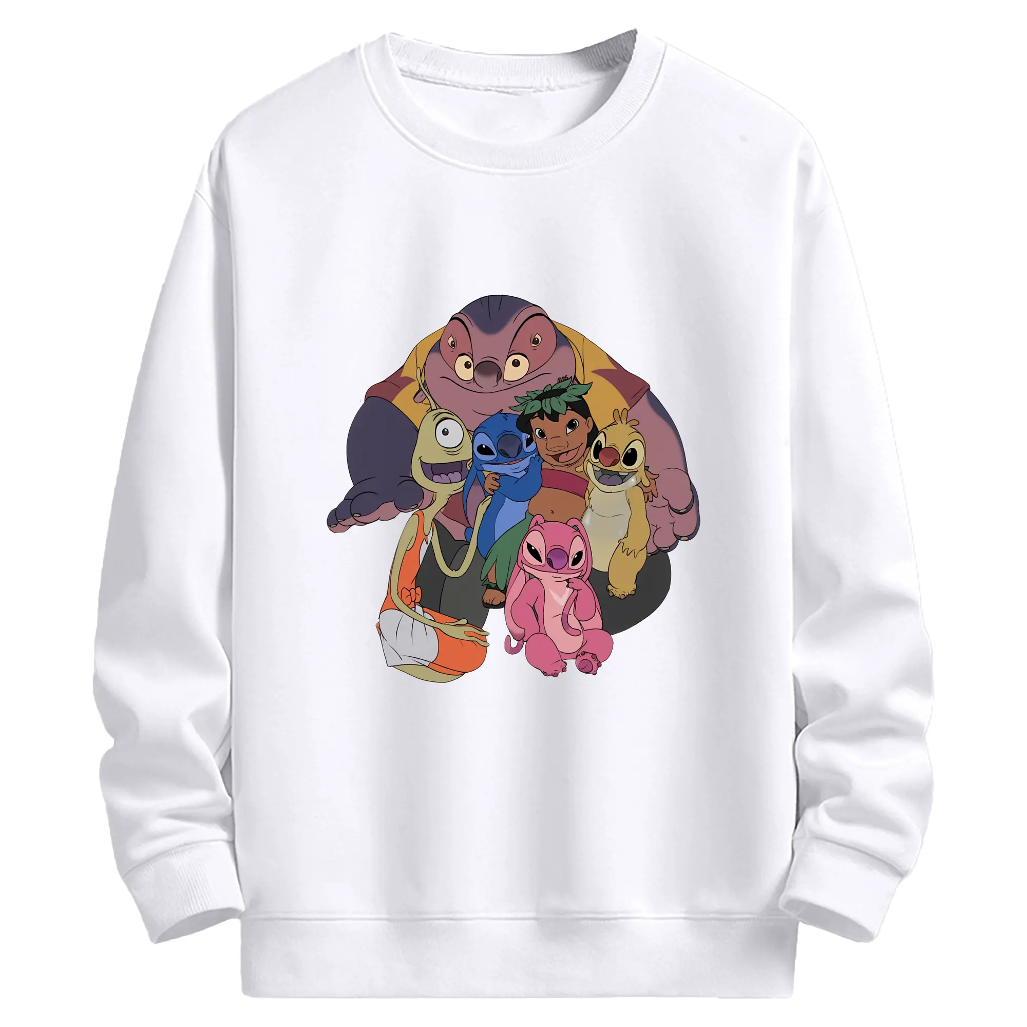 リロ＆スティッチ グッズ ジャンバ博士 - 高品質 クルーネック スウェット ・ コットン59％ ポリエステル41％ ・ ユニセックス 長袖 トレーナー ・ カジュアル デイリー スポーツ 散歩用