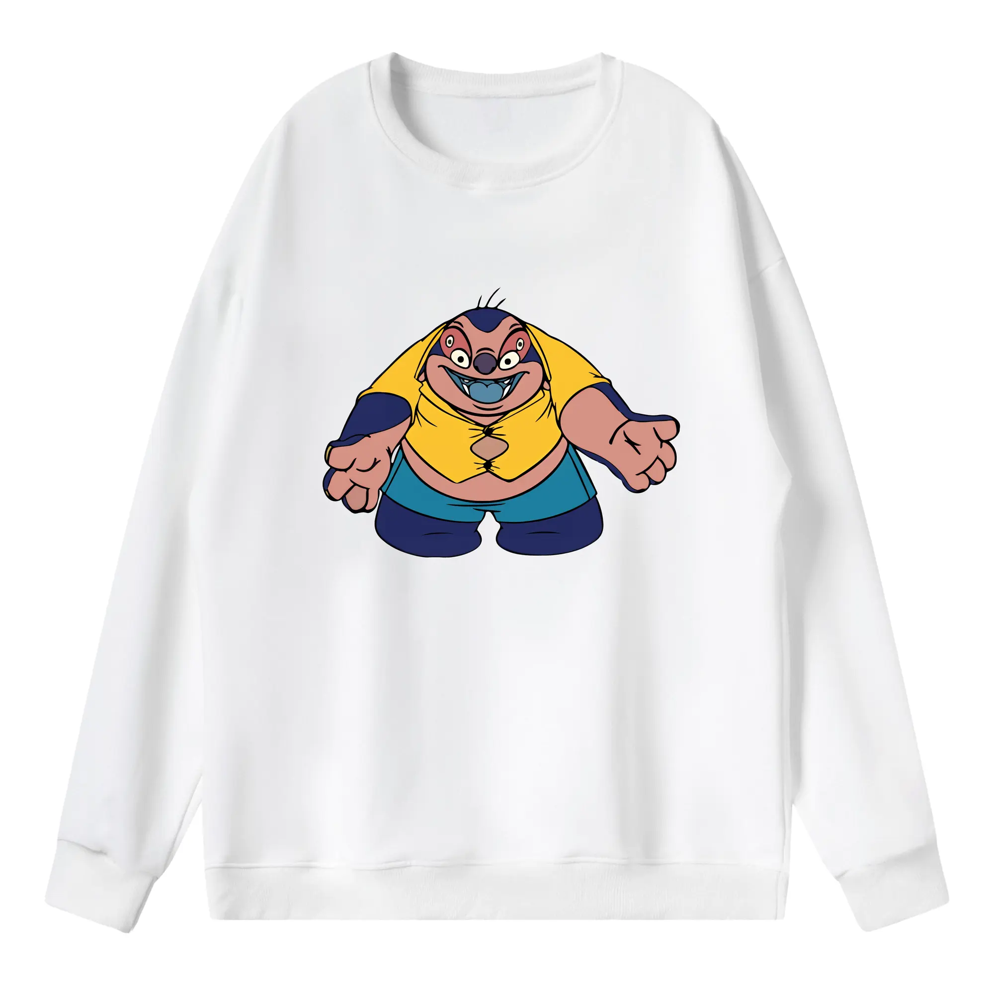 リロ＆スティッチ グッズ ジャンバ博士 - 薄手 クルーネック スウェット 裏毛260g · ポリエステル 春秋向け カジュアル 男女兼用 · トレーナー デイリー スポーツ 散歩に最適