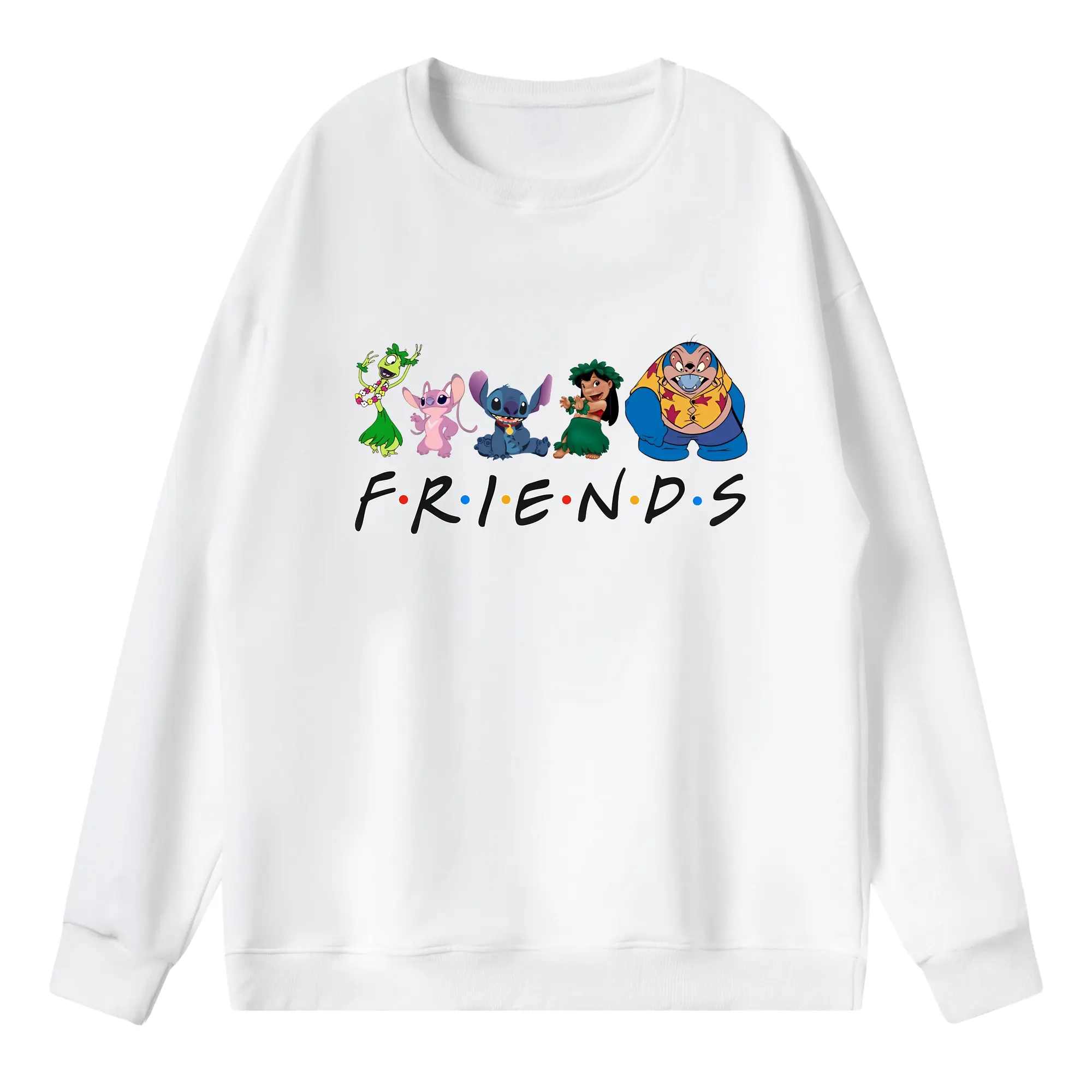 リロ＆スティッチ グッズ ジャンバ博士 - 薄手 クルーネック スウェット 裏毛260g · ポリエステル 春秋向け カジュアル 男女兼用 · トレーナー デイリー スポーツ 散歩に最適