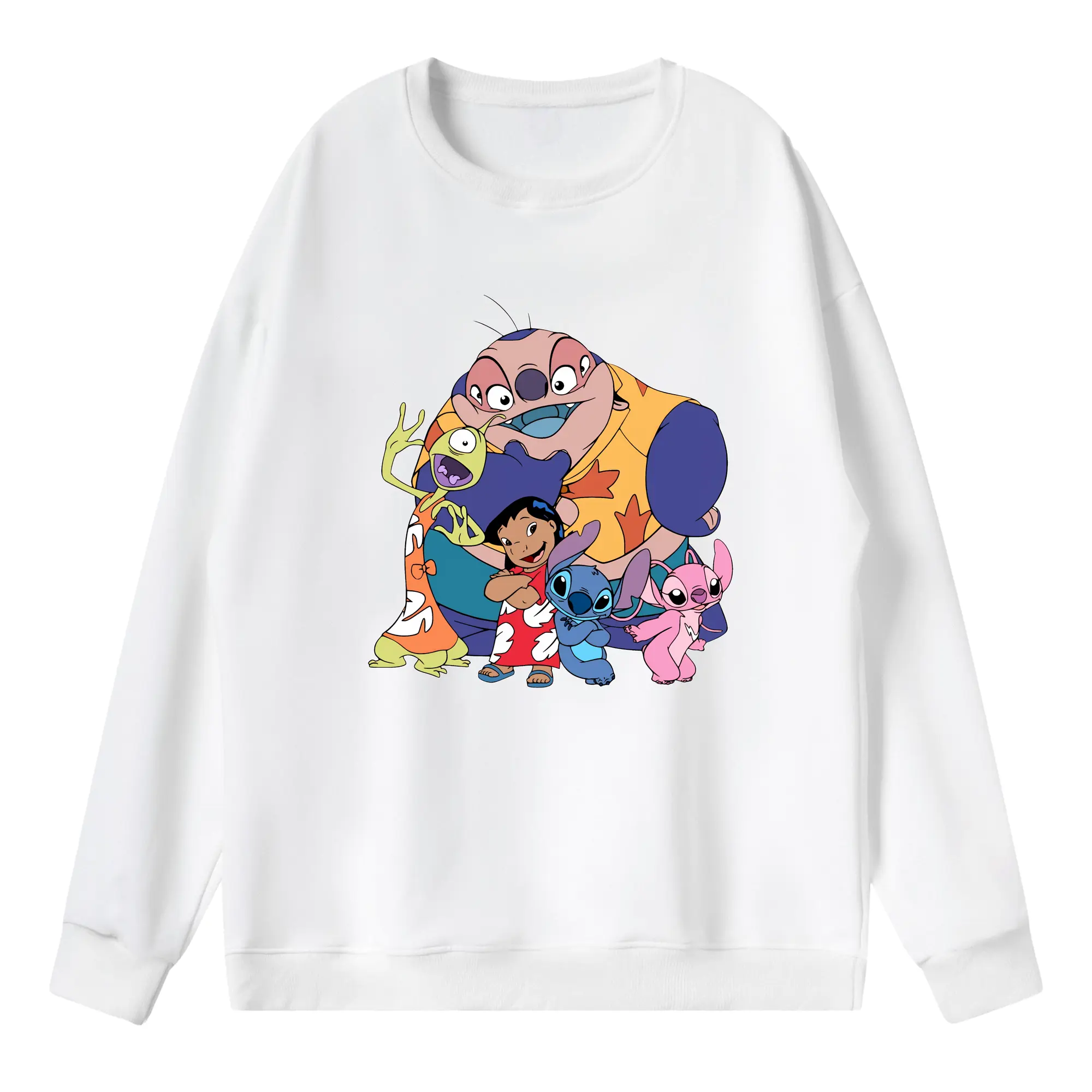 リロ＆スティッチ グッズ ジャンバ博士 - 薄手 クルーネック スウェット 裏毛260g · ポリエステル 春秋向け カジュアル 男女兼用 · トレーナー デイリー スポーツ 散歩に最適