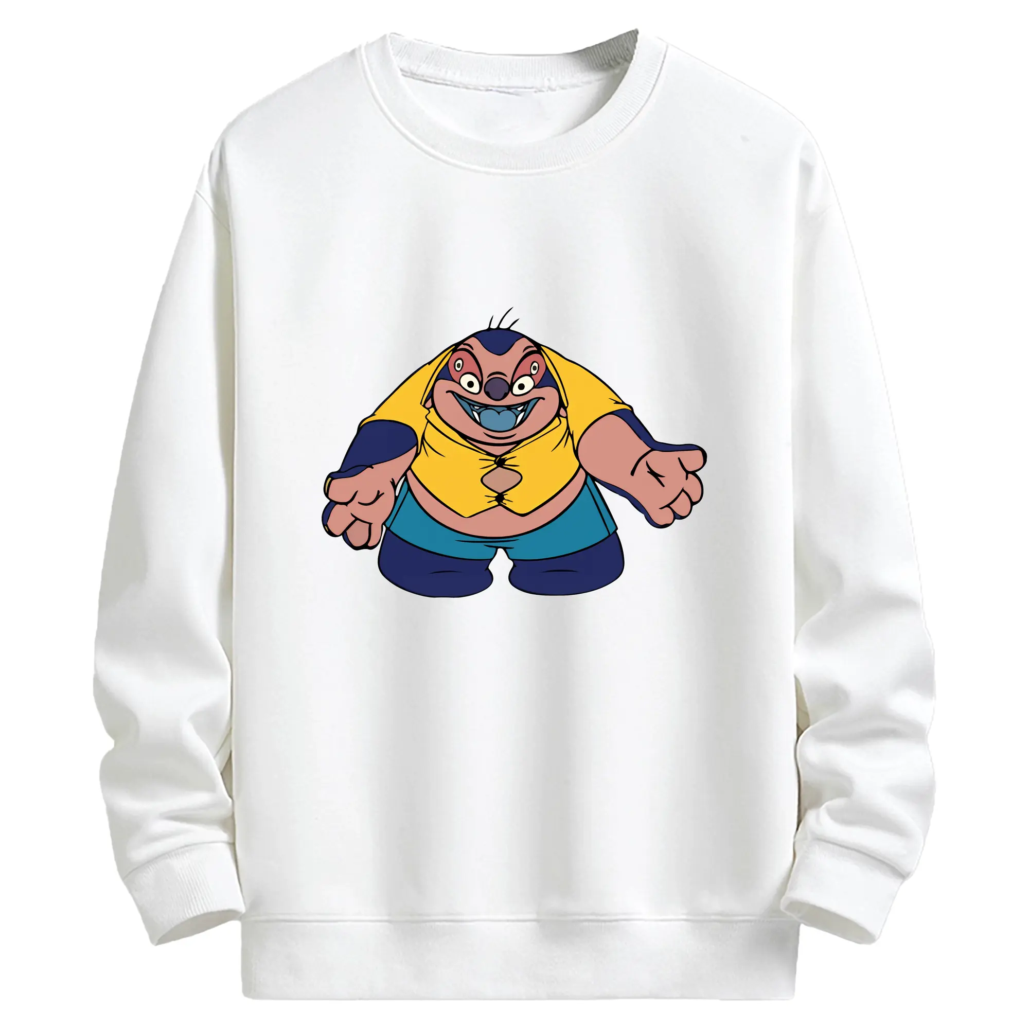 リロ＆スティッチ グッズ ジャンバ博士 - キッズ クルーネックスウェットシャツ ・ フロントプリント ・ 綿80％ ポリエステル20％ ・ 快適 通学 スポーツ 日常使い お散歩用