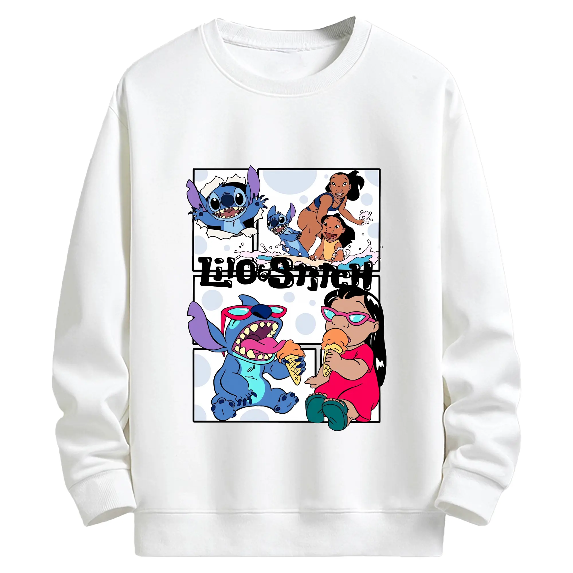 リロ＆スティッチ グッズ ジャンバ博士 - キッズ クルーネックスウェットシャツ ・ フロントプリント ・ 綿80％ ポリエステル20％ ・ 快適 通学 スポーツ 日常使い お散歩用