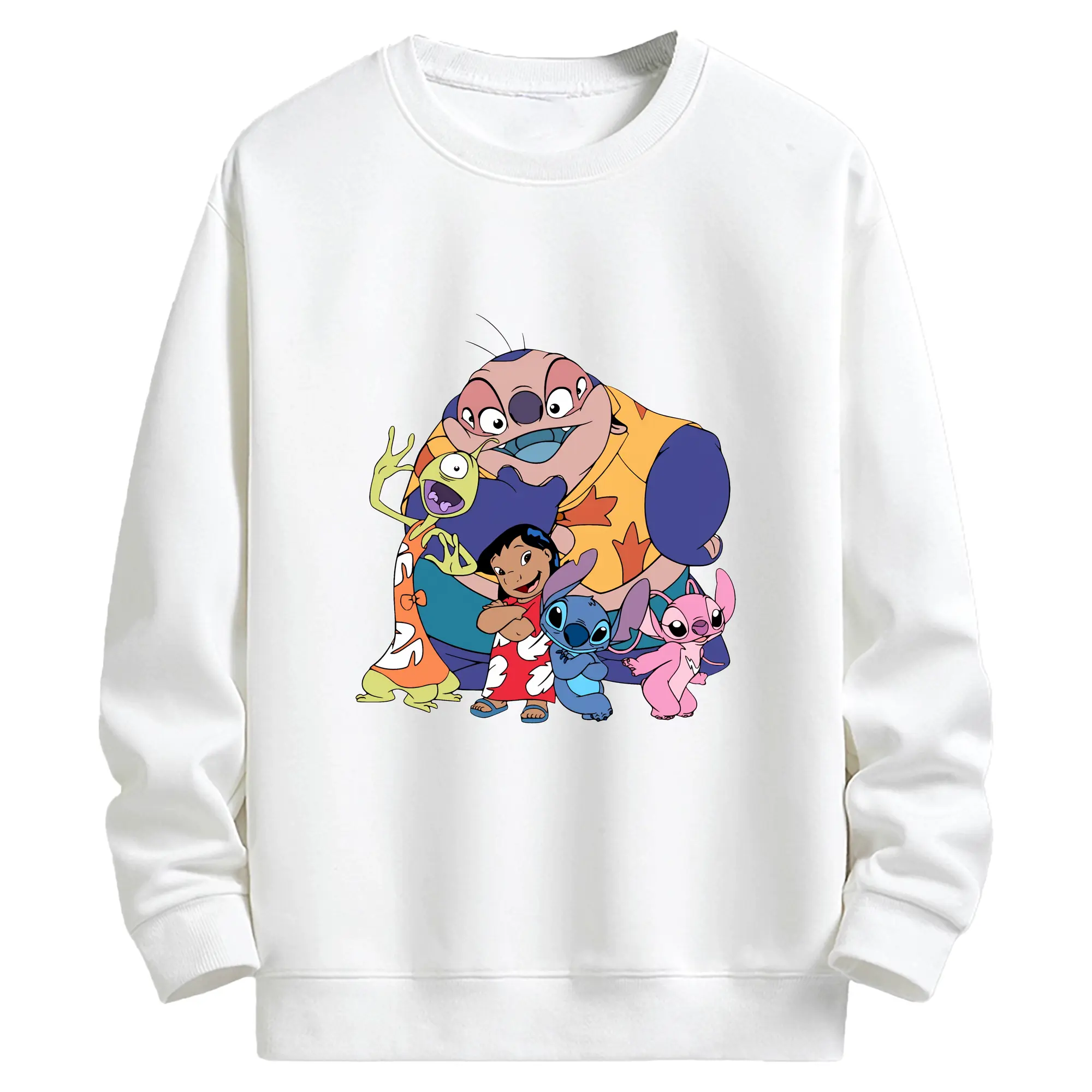 リロ＆スティッチ グッズ ジャンバ博士 - キッズ クルーネックスウェットシャツ ・ フロントプリント ・ 綿80％ ポリエステル20％ ・ 快適 通学 スポーツ 日常使い お散歩用