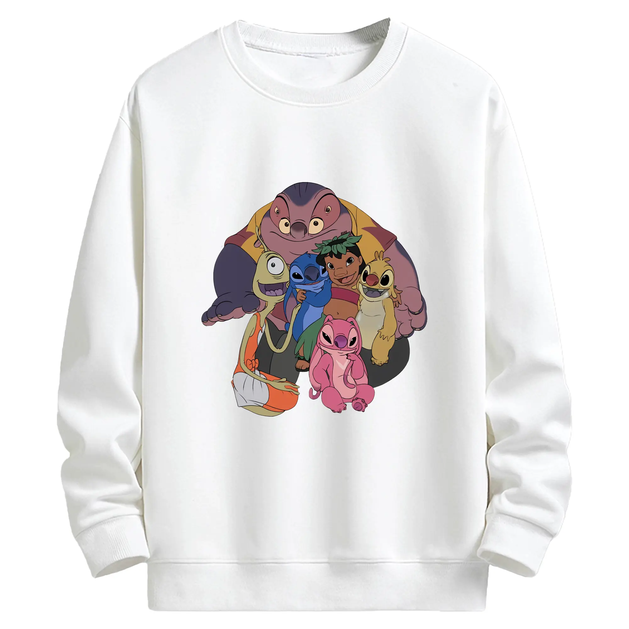 リロ＆スティッチ グッズ ジャンバ博士 - キッズ クルーネックスウェットシャツ ・ フロントプリント ・ 綿80％ ポリエステル20％ ・ 快適 通学 スポーツ 日常使い お散歩用