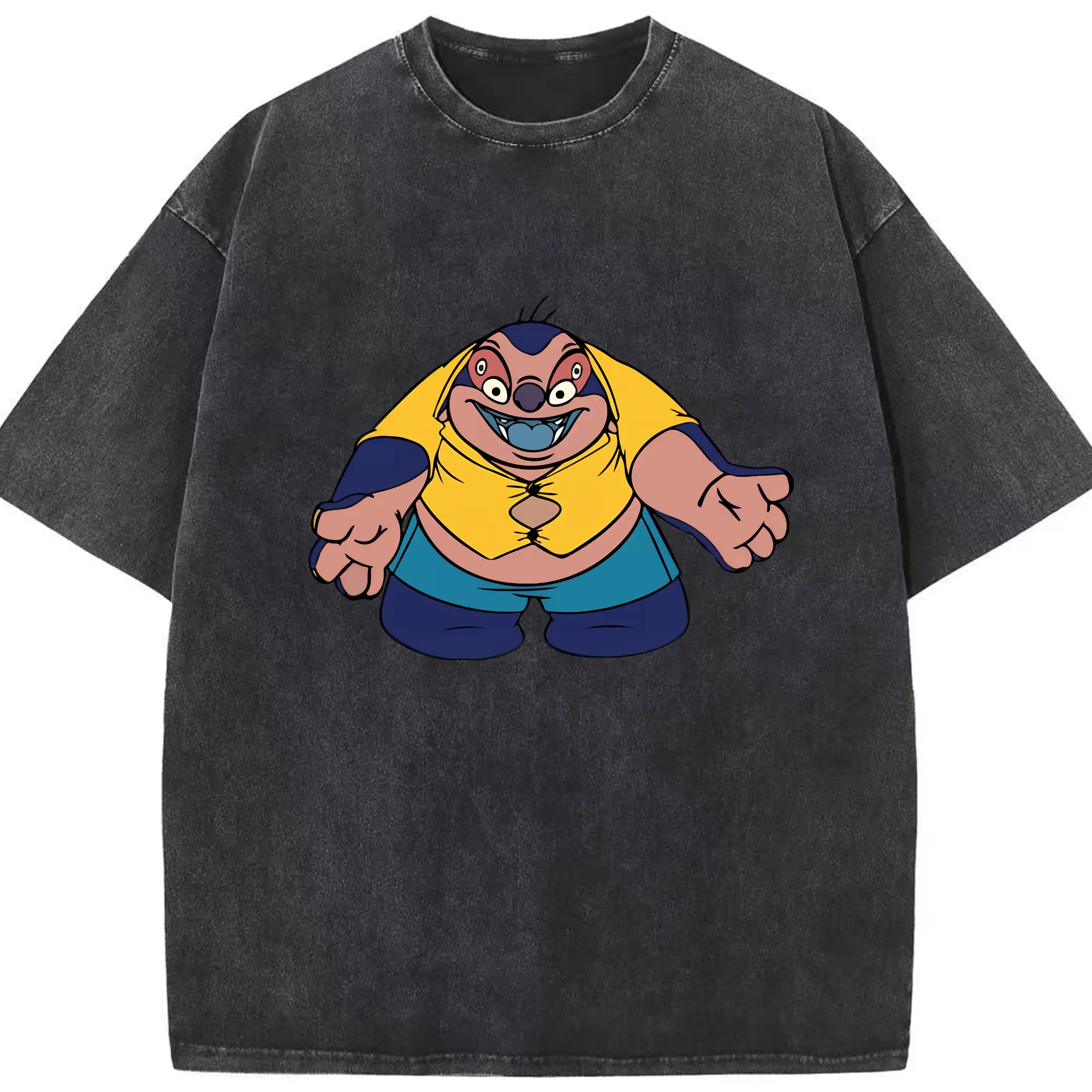 リロ＆スティッチ グッズ ジャンバ博士 - 綿100％ ヴィンテージ風 半袖Tシャツ ・ フロントプリント ・ 柔らか肌触り ・ 通気性 快適 ・ スポーツ カジュアル 外出用