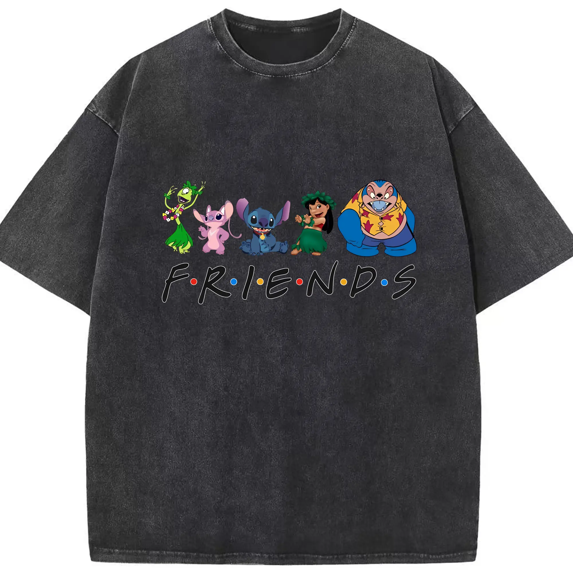 リロ＆スティッチ グッズ ジャンバ博士 - 綿100％ ヴィンテージ風 半袖Tシャツ ・ フロントプリント ・ 柔らか肌触り ・ 通気性 快適 ・ スポーツ カジュアル 外出用