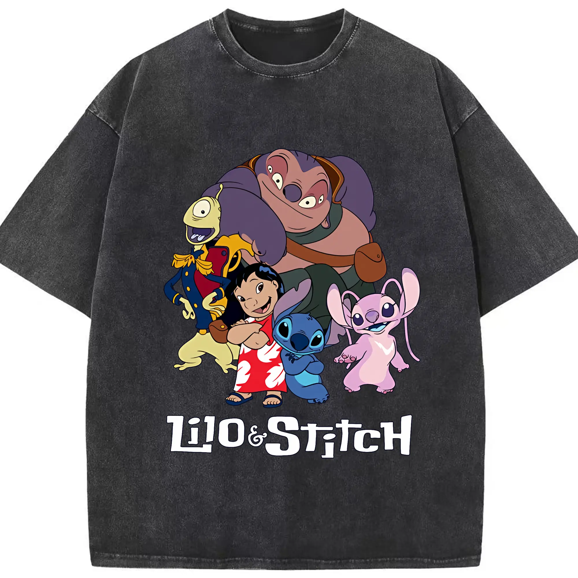 リロ＆スティッチ グッズ ジャンバ博士 - 綿100％ ヴィンテージ風 半袖Tシャツ ・ フロントプリント ・ 柔らか肌触り ・ 通気性 快適 ・ スポーツ カジュアル 外出用