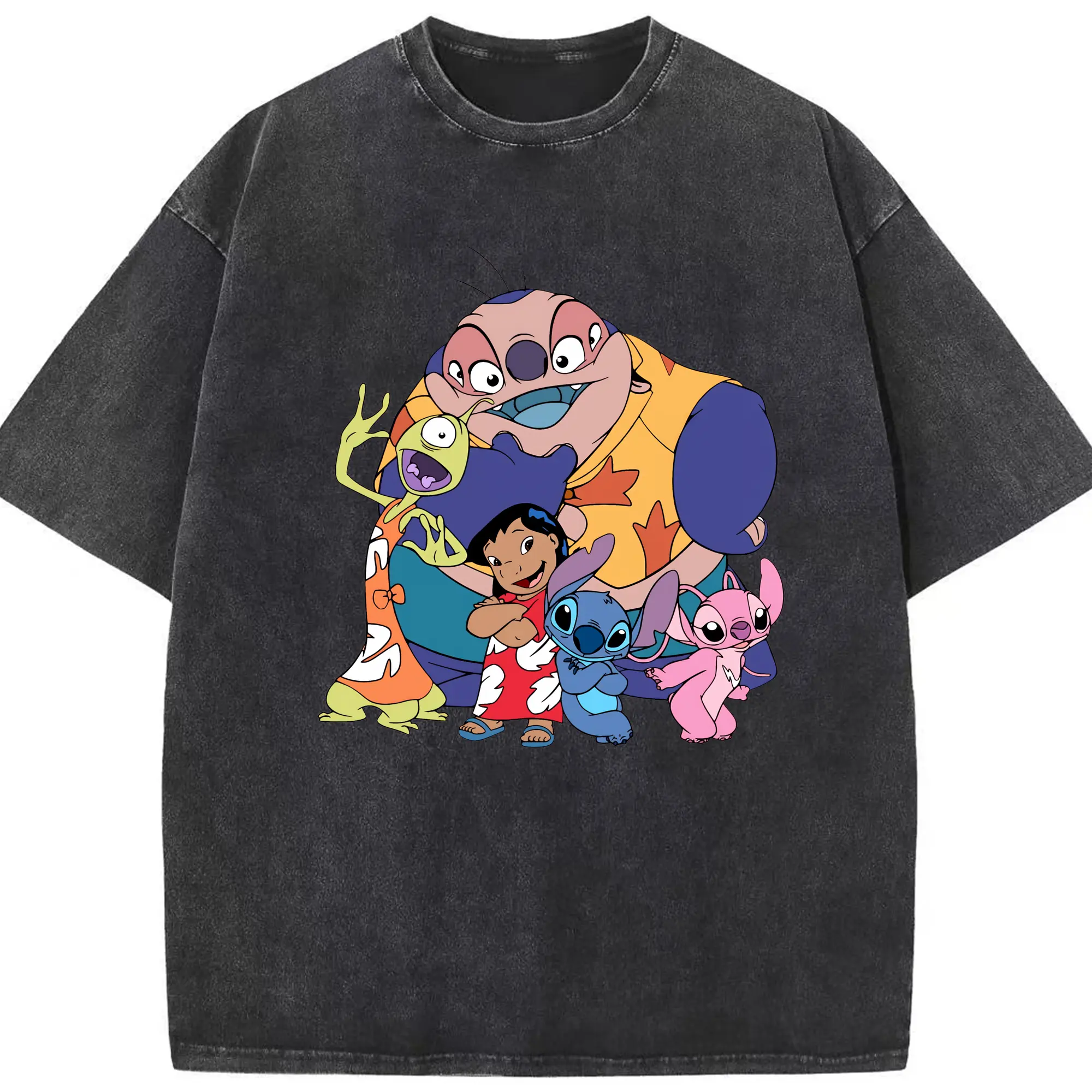 リロ＆スティッチ グッズ ジャンバ博士 - 綿100％ ヴィンテージ風 半袖Tシャツ ・ フロントプリント ・ 柔らか肌触り ・ 通気性 快適 ・ スポーツ カジュアル 外出用