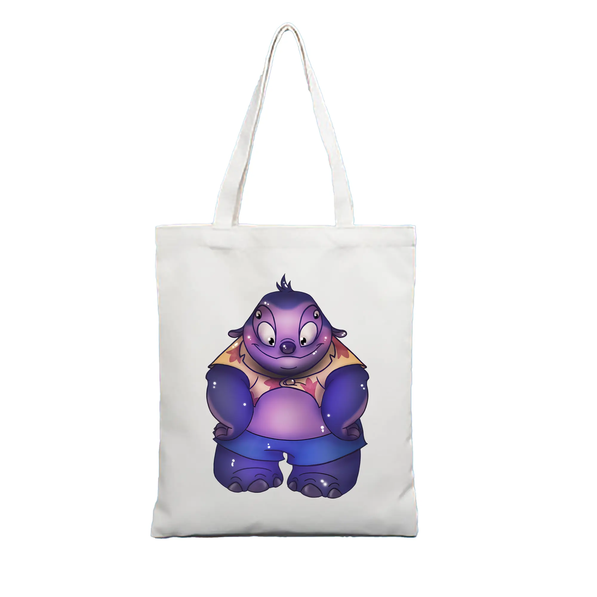 リロ＆スティッチ グッズ ジャンバ博士 - 縦型キャンバス手提げバッグ（トートバッグ） ・ キャンバス素材 ・ ショッピング用 ・ 軽量 丈夫 お手入れ簡単