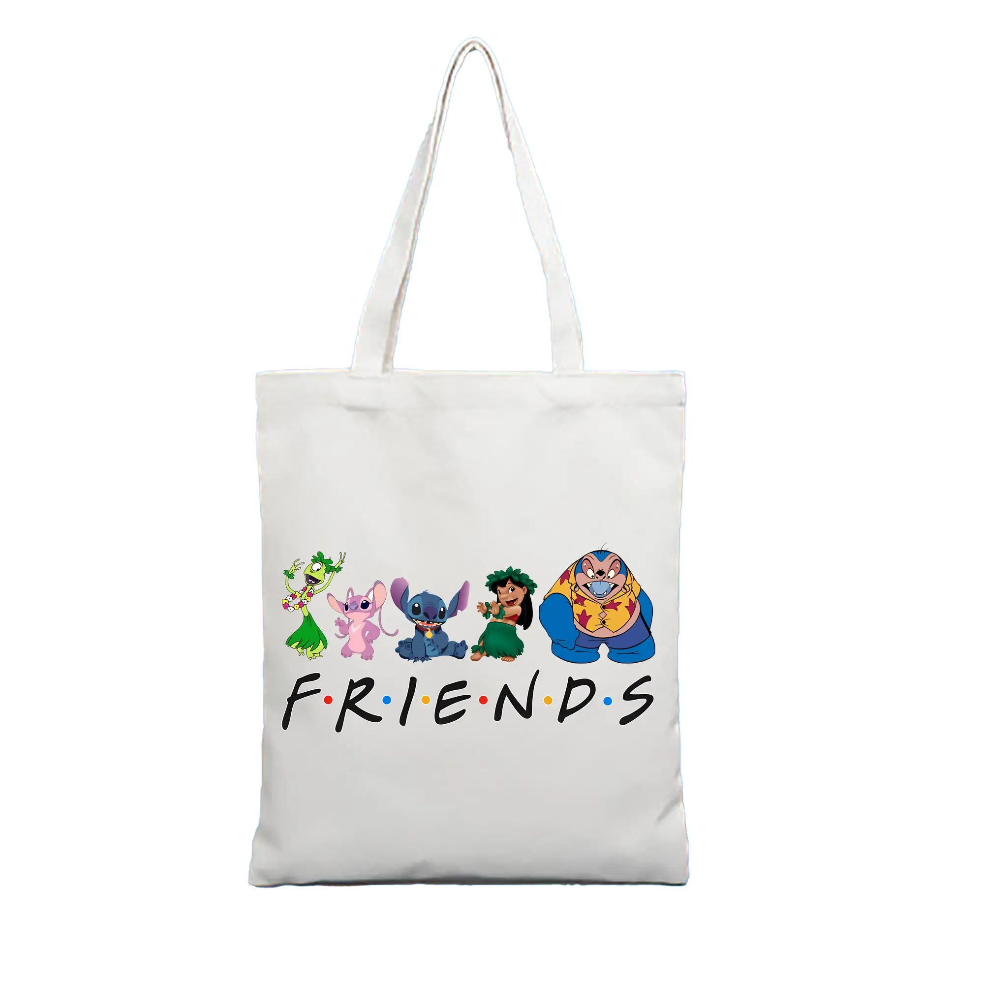 リロ＆スティッチ グッズ ジャンバ博士 - 縦型キャンバス手提げバッグ（トートバッグ） ・ キャンバス素材 ・ ショッピング用 ・ 軽量 丈夫 お手入れ簡単