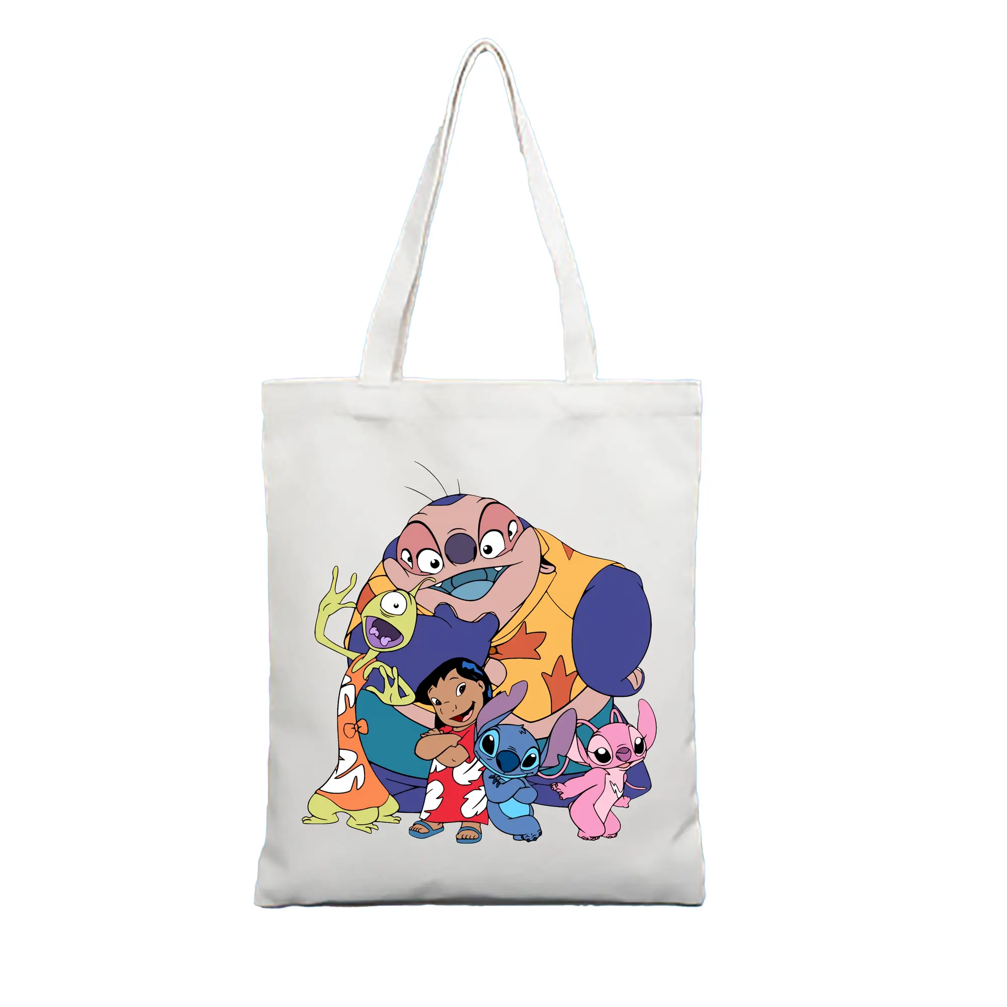 リロ＆スティッチ グッズ ジャンバ博士 - 縦型キャンバス手提げバッグ（トートバッグ） ・ キャンバス素材 ・ ショッピング用 ・ 軽量 丈夫 お手入れ簡単