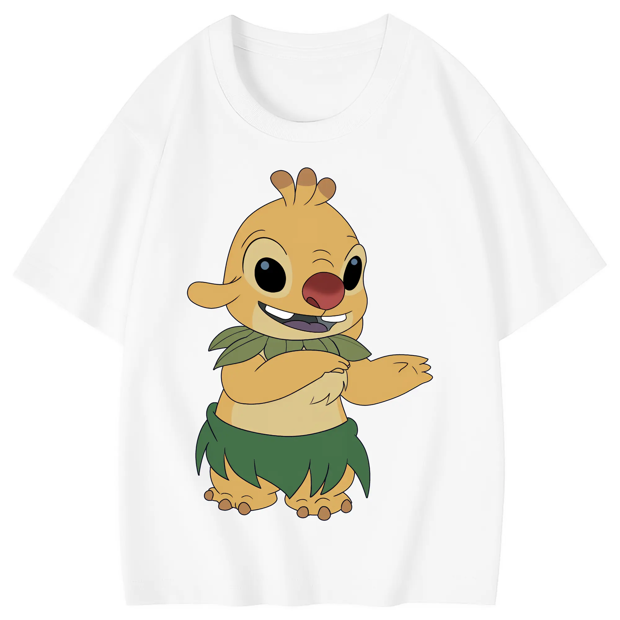 リロ＆スティッチ グッズ ルーベン - 綿100％ キッズTシャツ ・ フロントプリント ・ 快適 通気性 ・ スポーツ カジュアル 散歩用