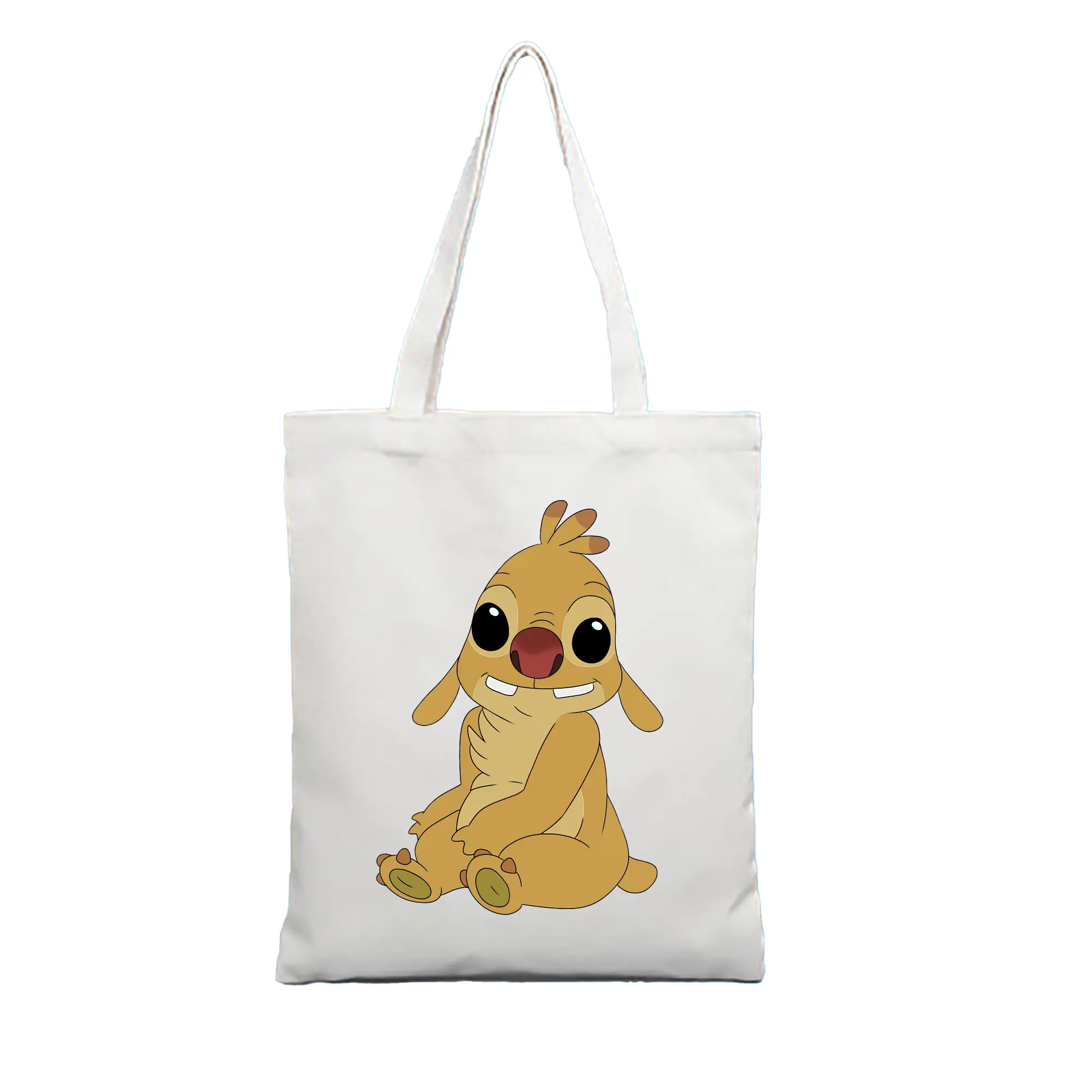 リロ＆スティッチ グッズ ルーベン - 縦型キャンバス手提げバッグ（トートバッグ） ・ キャンバス素材 ・ ショッピング用 ・ 軽量 丈夫 お手入れ簡単