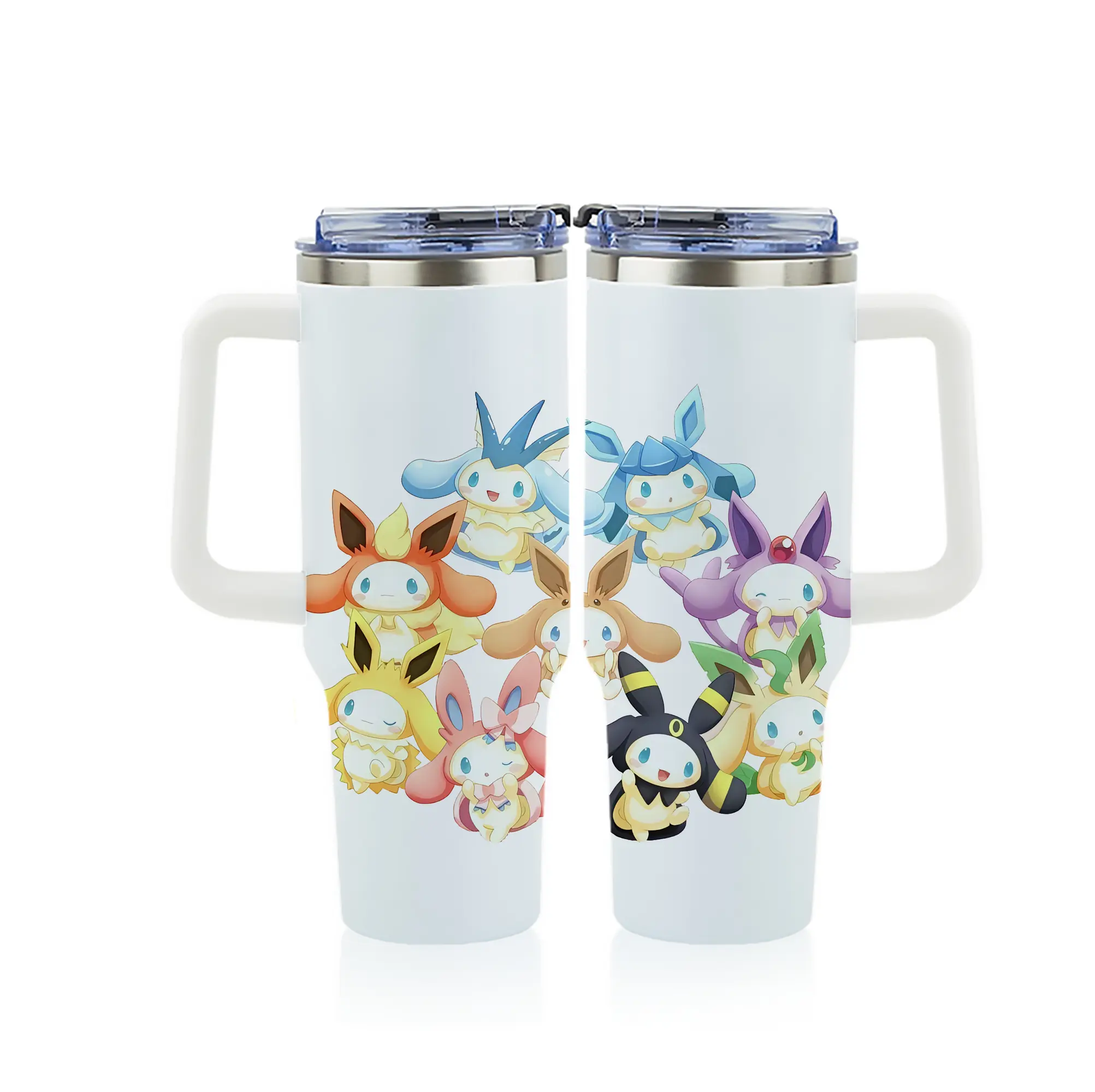 サンリオ グッズ,シナモロール - 1200mL フルプリント車用タンブラー ・ 304ステンレス 内側 ・ 201ステンレス 外側 ・ 保温 保冷 ・ 通勤 ドライブ アウトドア用