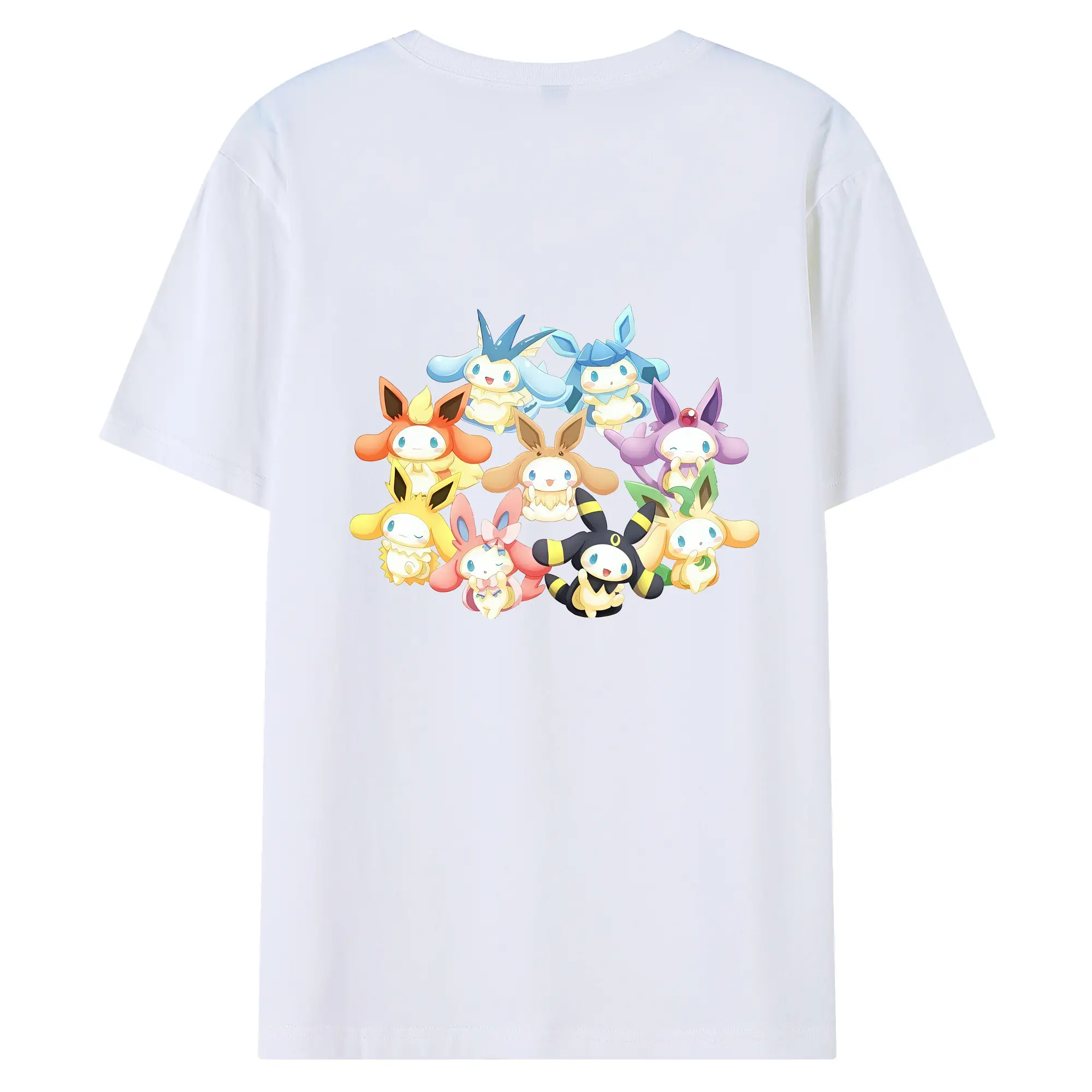 サンリオ グッズ,シナモロール - 綿100％ 半袖Tシャツ ・ バックプリント ・ 快適 通気性 ・ 日常使い 散歩 スポーツ用