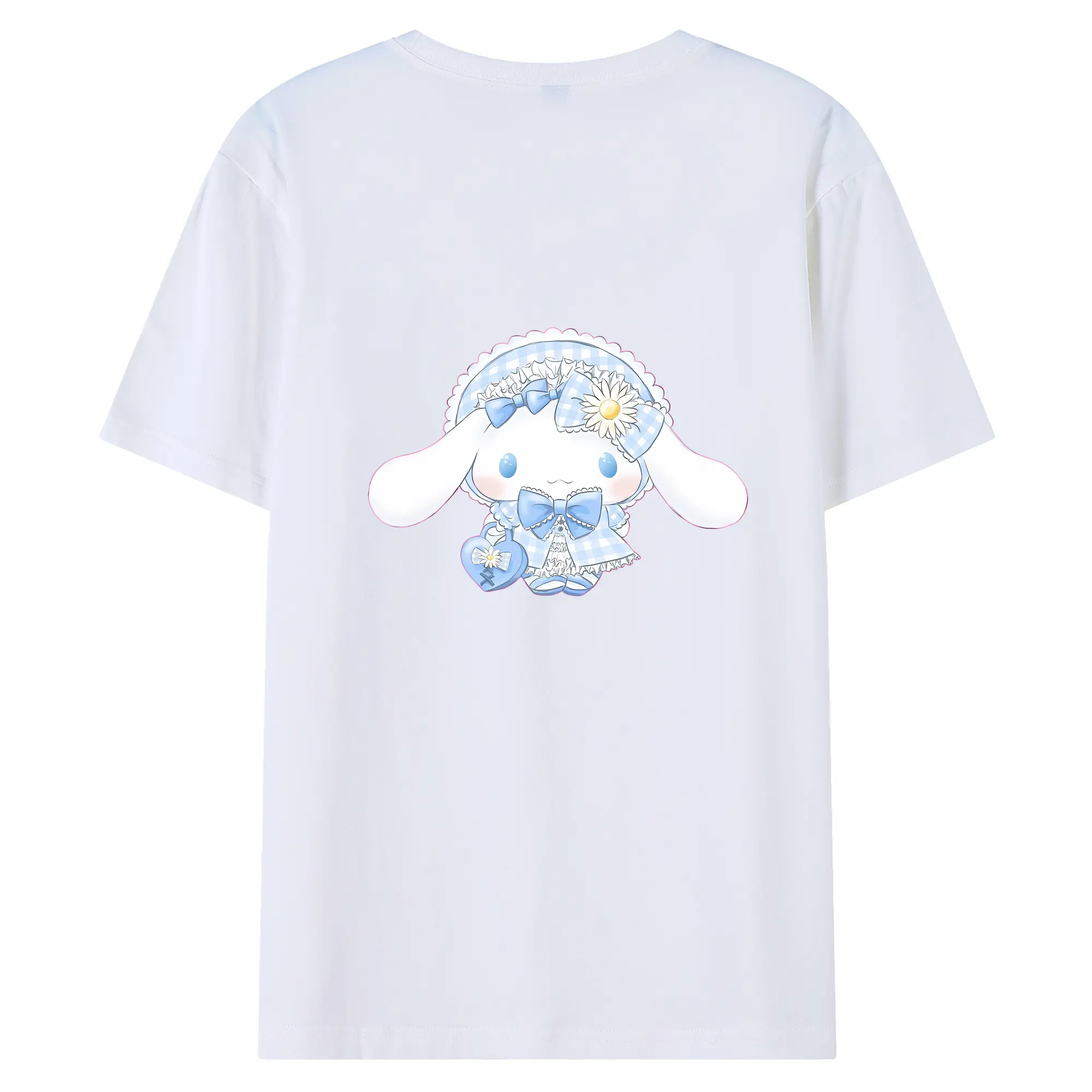 サンリオ グッズ,シナモロール - 綿100％ 半袖Tシャツ ・ バックプリント ・ 快適 通気性 ・ 日常使い 散歩 スポーツ用