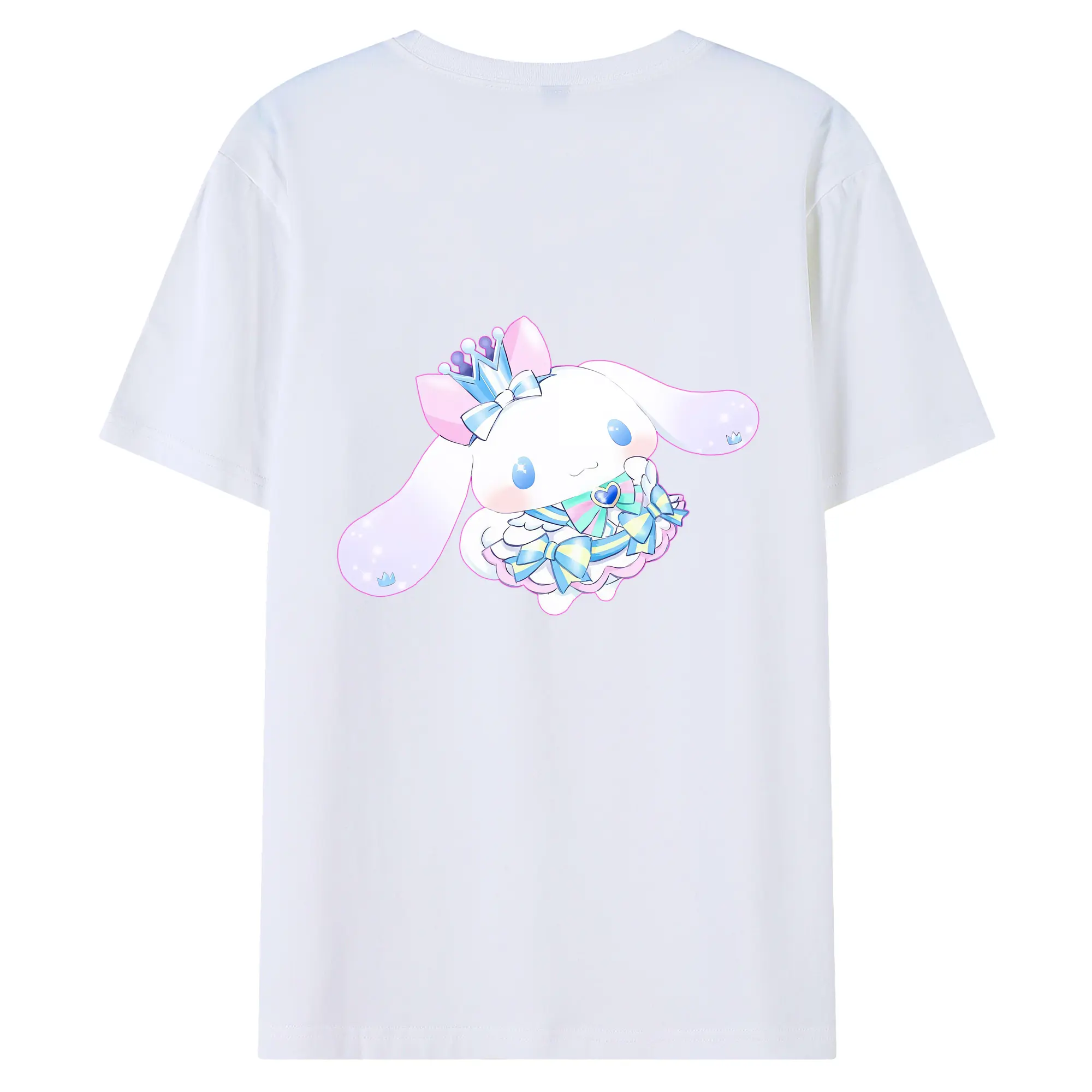 サンリオ グッズ,シナモロール - 綿100％ 半袖Tシャツ ・ バックプリント ・ 快適 通気性 ・ 日常使い 散歩 スポーツ用