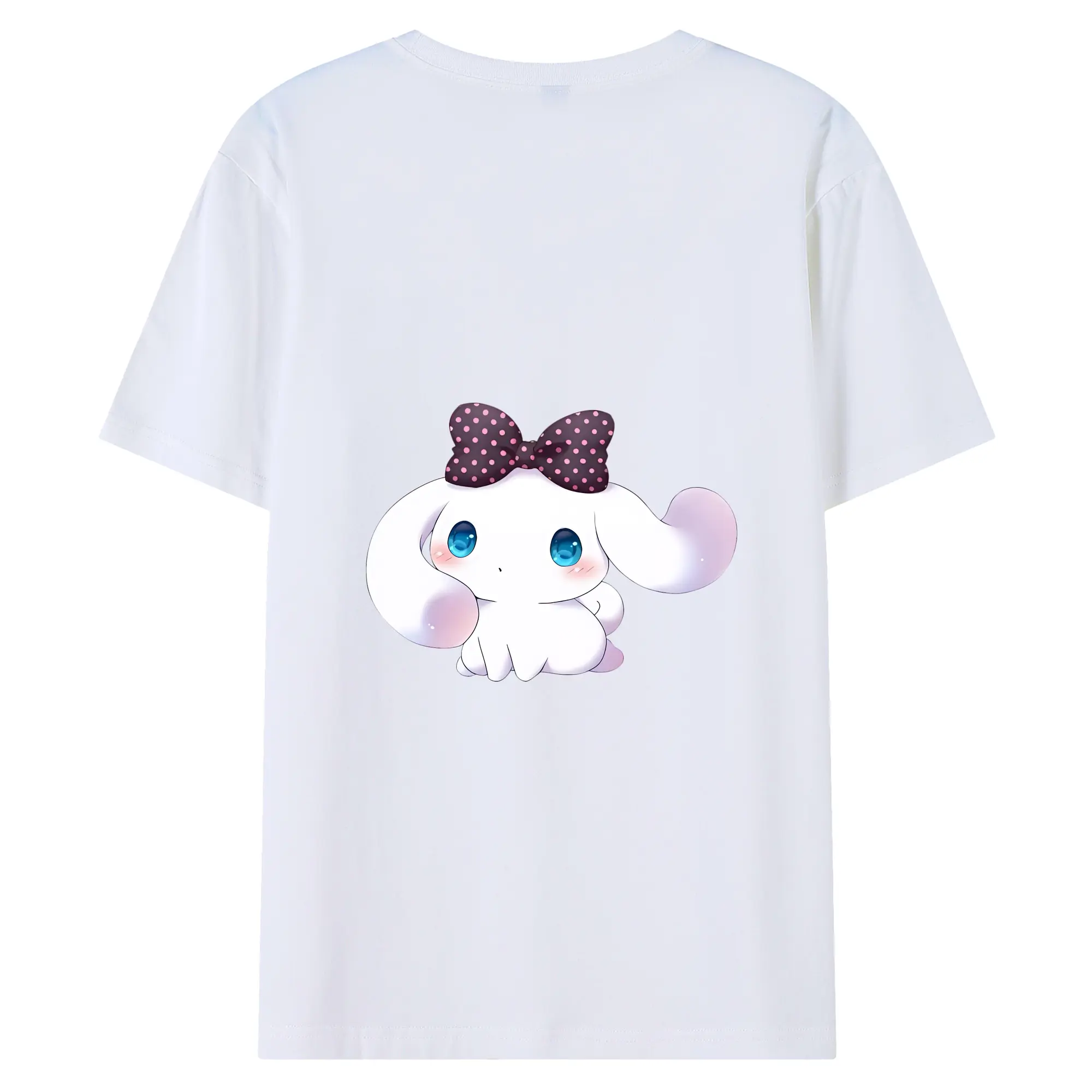 サンリオ グッズ,シナモロール - 綿100％ 半袖Tシャツ ・ バックプリント ・ 快適 通気性 ・ 日常使い 散歩 スポーツ用