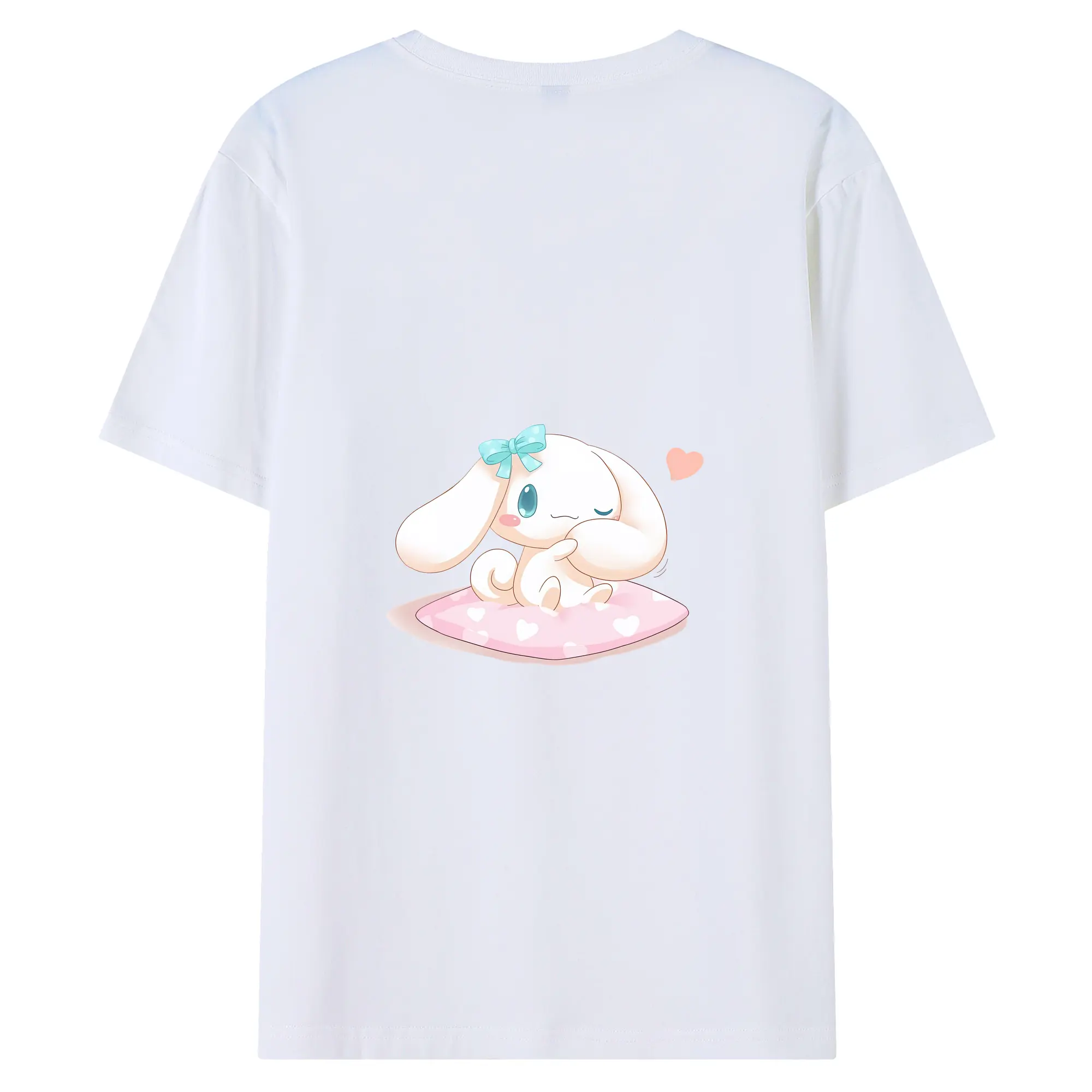 サンリオ グッズ,シナモロール - 綿100％ 半袖Tシャツ ・ バックプリント ・ 快適 通気性 ・ 日常使い 散歩 スポーツ用