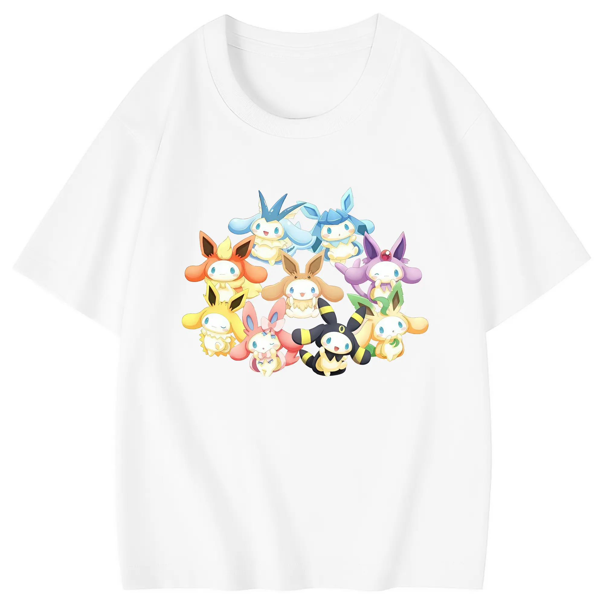 サンリオ グッズ,シナモロール - 綿100％ キッズTシャツ ・ フロントプリント ・ 快適 通気性 ・ スポーツ カジュアル 散歩用