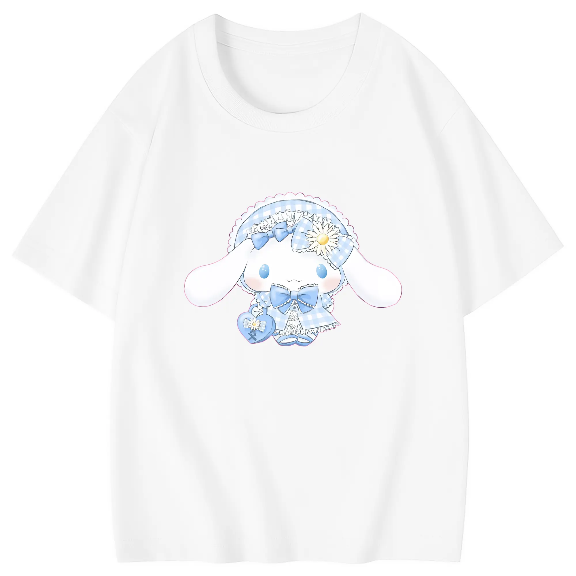 サンリオ グッズ,シナモロール - 綿100％ キッズTシャツ ・ フロントプリント ・ 快適 通気性 ・ スポーツ カジュアル 散歩用