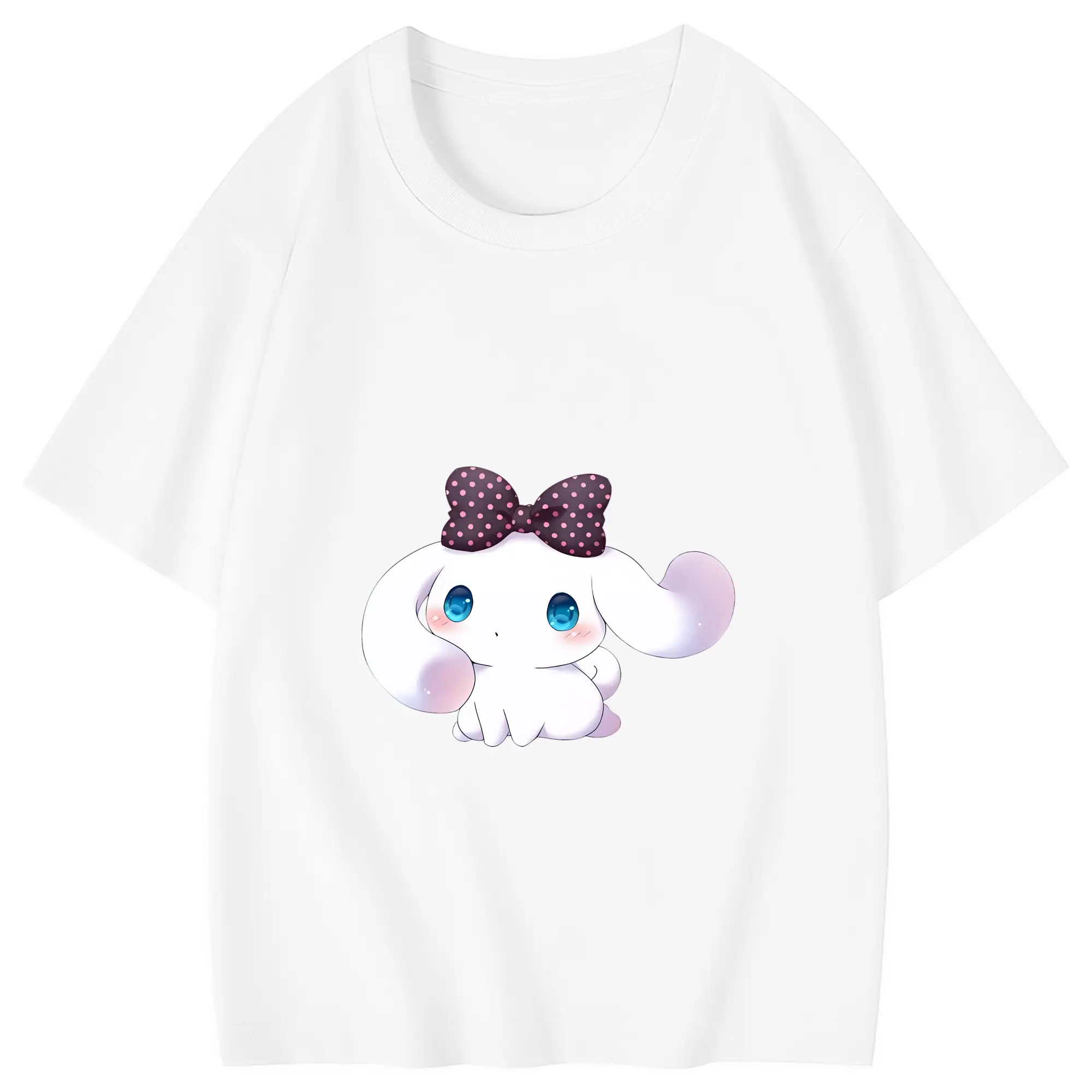 サンリオ グッズ,シナモロール - 綿100％ キッズTシャツ ・ フロントプリント ・ 快適 通気性 ・ スポーツ カジュアル 散歩用