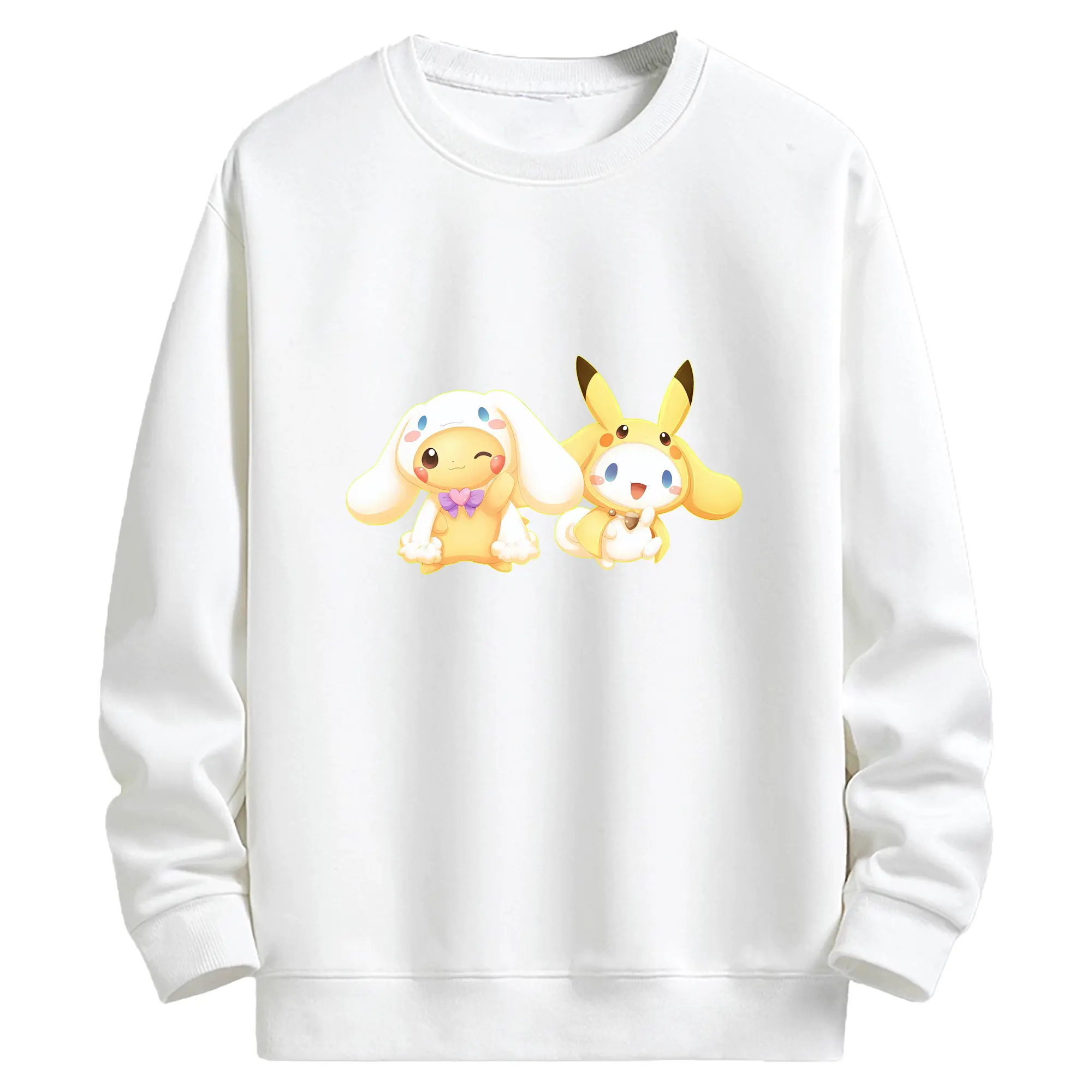 サンリオ グッズ,シナモロール - キッズ クルーネックスウェットシャツ ・ フロントプリント ・ 綿80％ ポリエステル20％ ・ 快適 通学 スポーツ 日常使い お散歩用