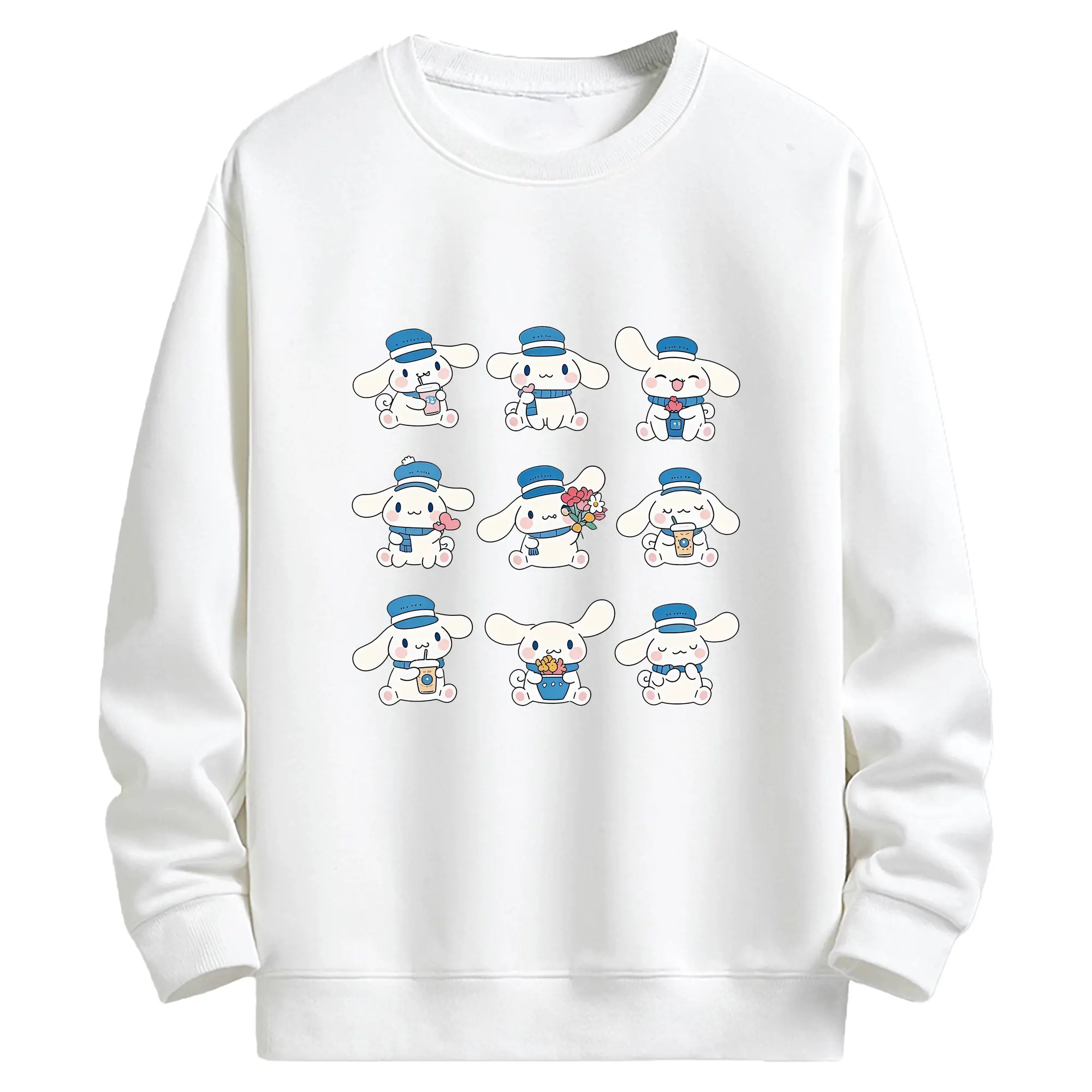 サンリオ グッズ,シナモロール - キッズ クルーネックスウェットシャツ ・ フロントプリント ・ 綿80％ ポリエステル20％ ・ 快適 通学 スポーツ 日常使い お散歩用