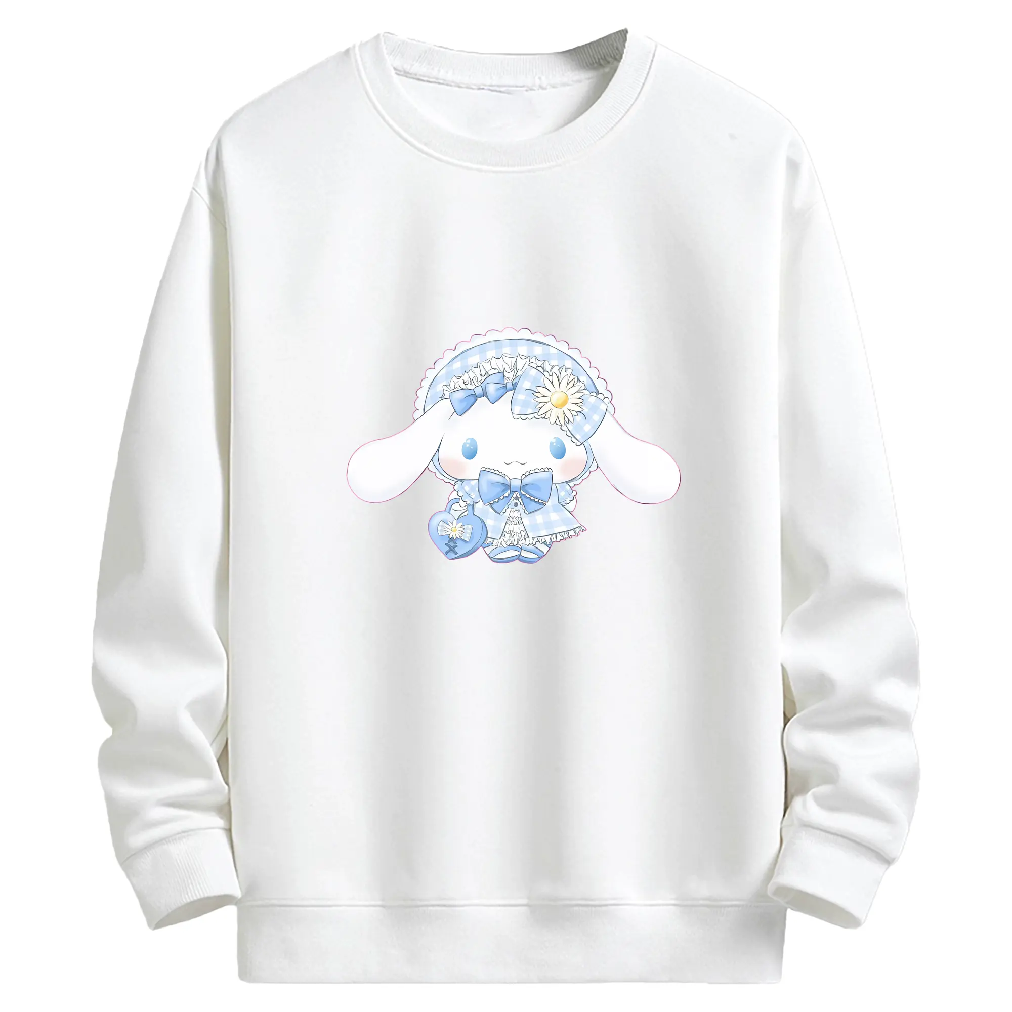 サンリオ グッズ,シナモロール - キッズ クルーネックスウェットシャツ ・ フロントプリント ・ 綿80％ ポリエステル20％ ・ 快適 通学 スポーツ 日常使い お散歩用