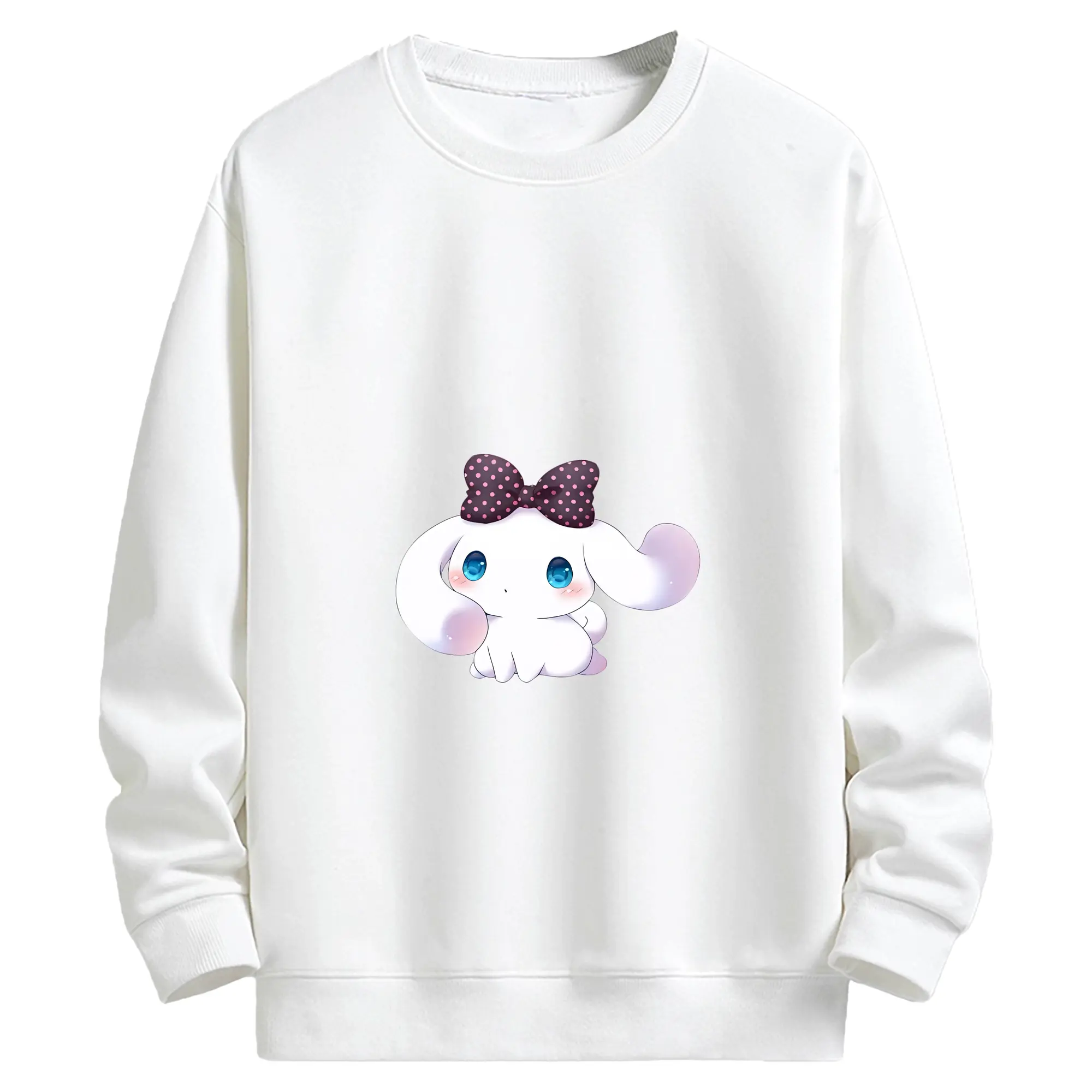 サンリオ グッズ,シナモロール - キッズ クルーネックスウェットシャツ ・ フロントプリント ・ 綿80％ ポリエステル20％ ・ 快適 通学 スポーツ 日常使い お散歩用
