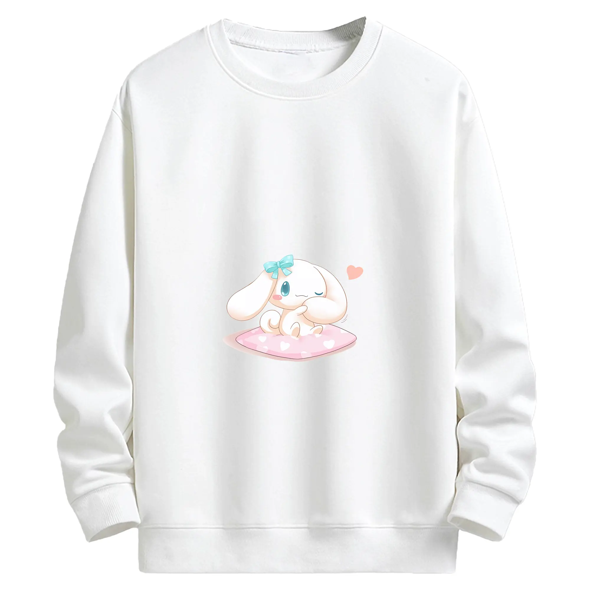 サンリオ グッズ,シナモロール - キッズ クルーネックスウェットシャツ ・ フロントプリント ・ 綿80％ ポリエステル20％ ・ 快適 通学 スポーツ 日常使い お散歩用