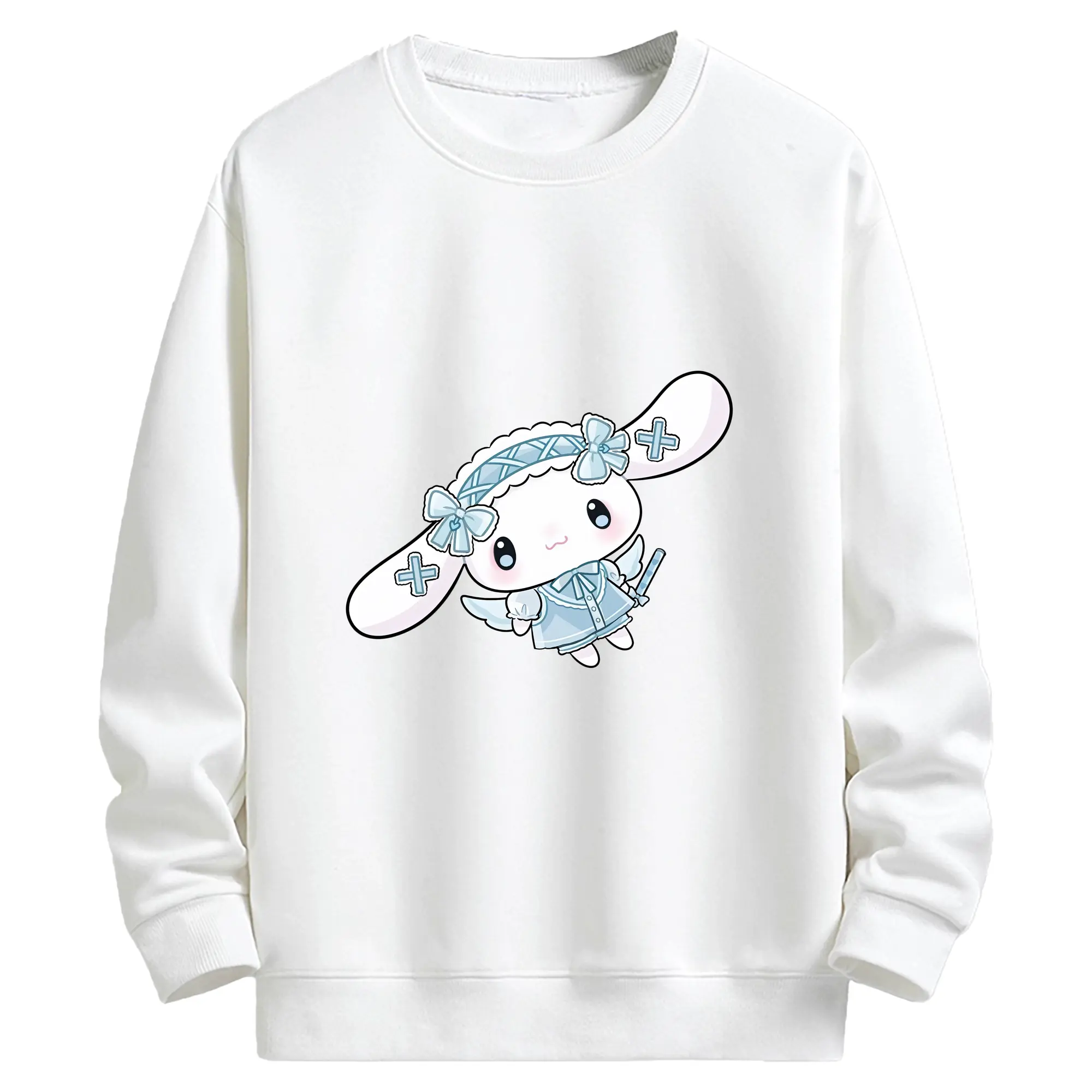 サンリオ グッズ,シナモロール - キッズ クルーネックスウェットシャツ ・ フロントプリント ・ 綿80％ ポリエステル20％ ・ 快適 通学 スポーツ 日常使い お散歩用