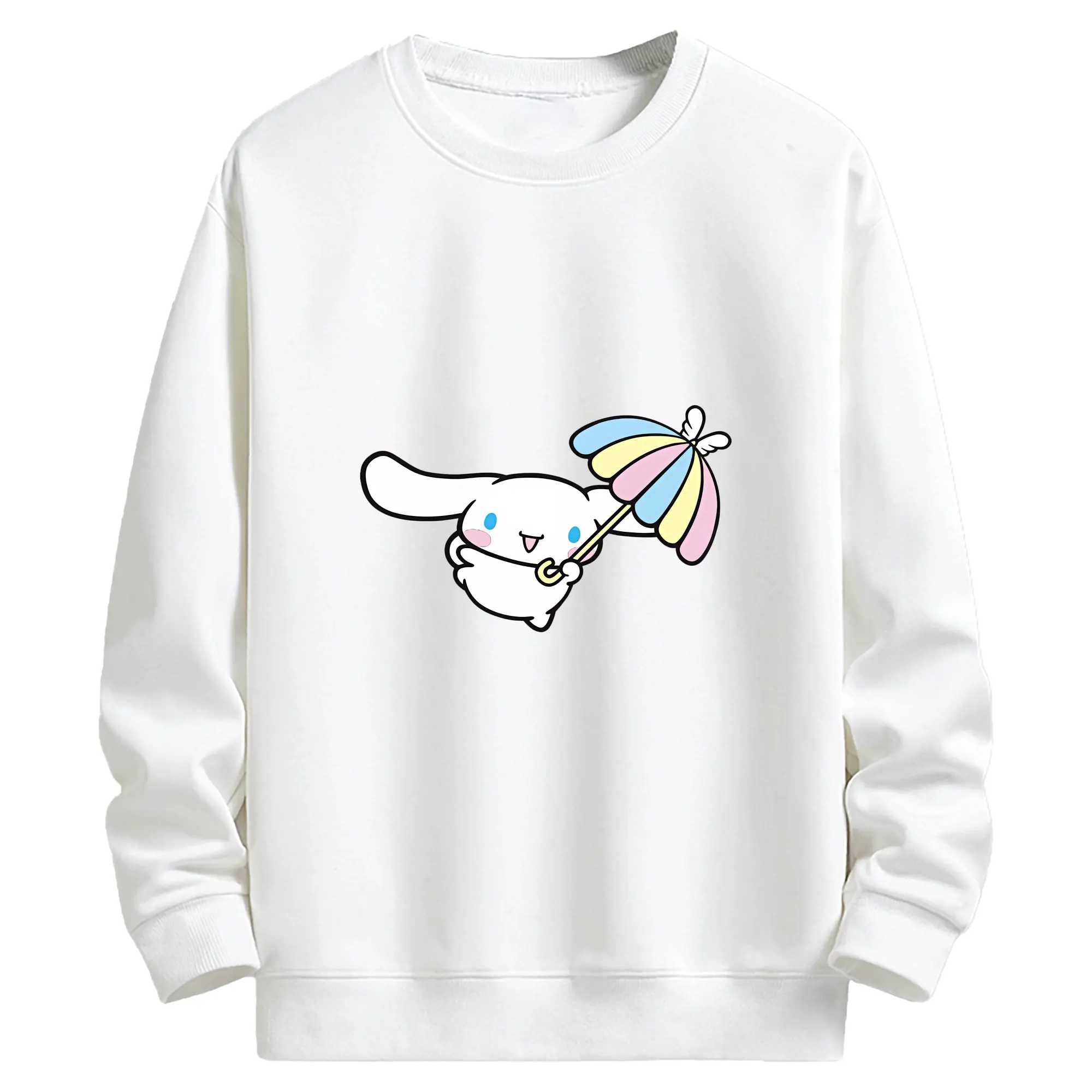 サンリオ グッズ,シナモロール - キッズ クルーネックスウェットシャツ ・ フロントプリント ・ 綿80％ ポリエステル20％ ・ 快適 通学 スポーツ 日常使い お散歩用