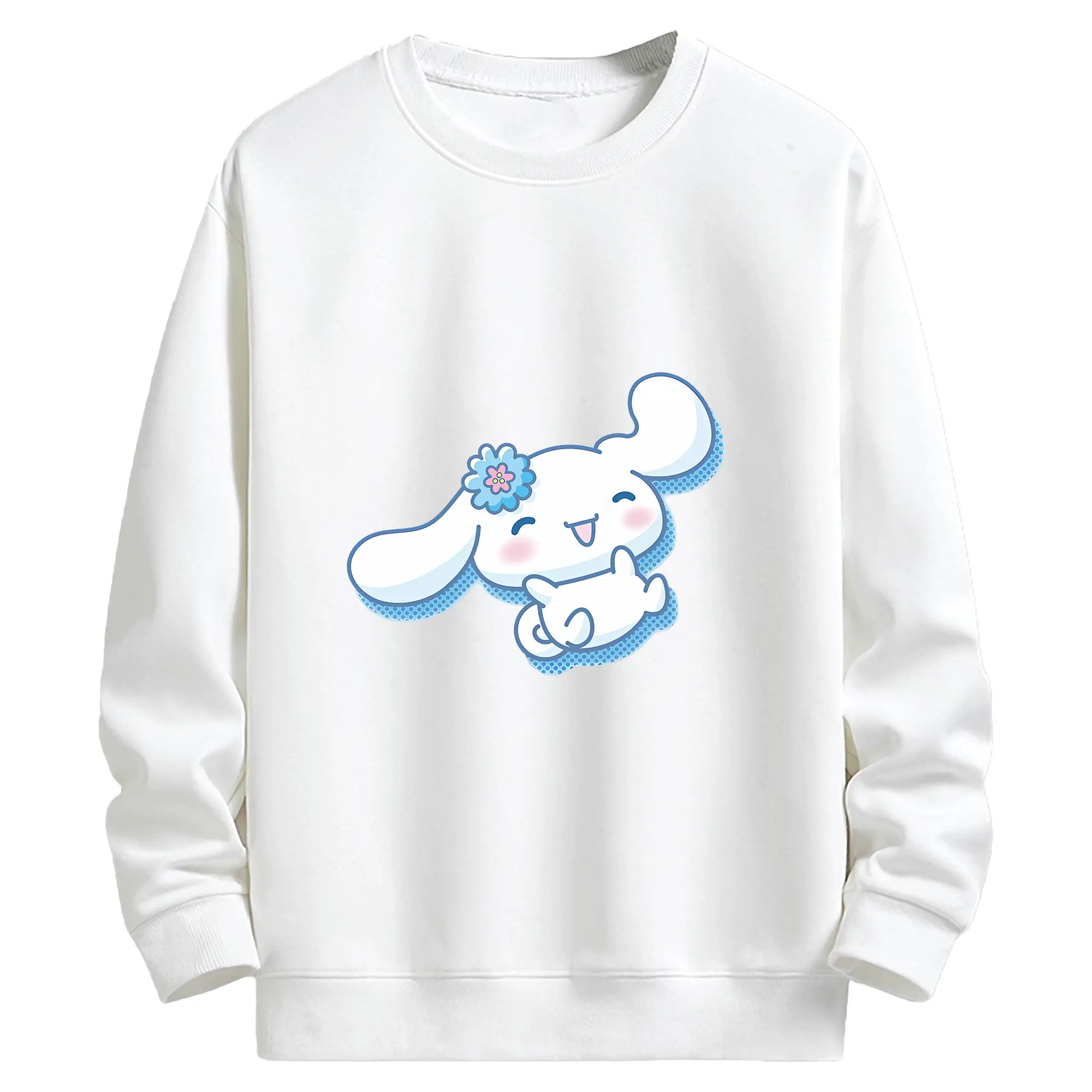 サンリオ グッズ,シナモロール - キッズ クルーネックスウェットシャツ ・ フロントプリント ・ 綿80％ ポリエステル20％ ・ 快適 通学 スポーツ 日常使い お散歩用