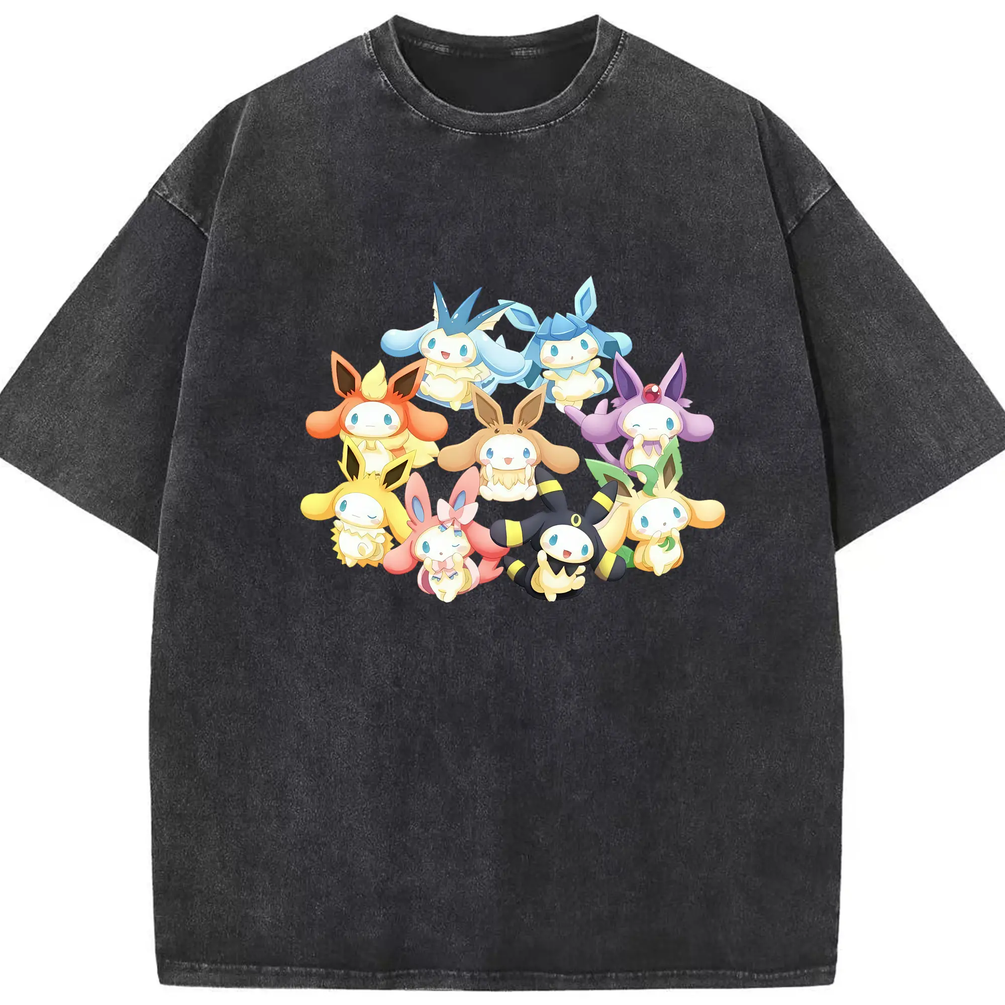 サンリオ グッズ,シナモロール - 綿100％ ヴィンテージ風 半袖Tシャツ ・ フロントプリント ・ 柔らか肌触り ・ 通気性 快適 ・ スポーツ カジュアル 外出用