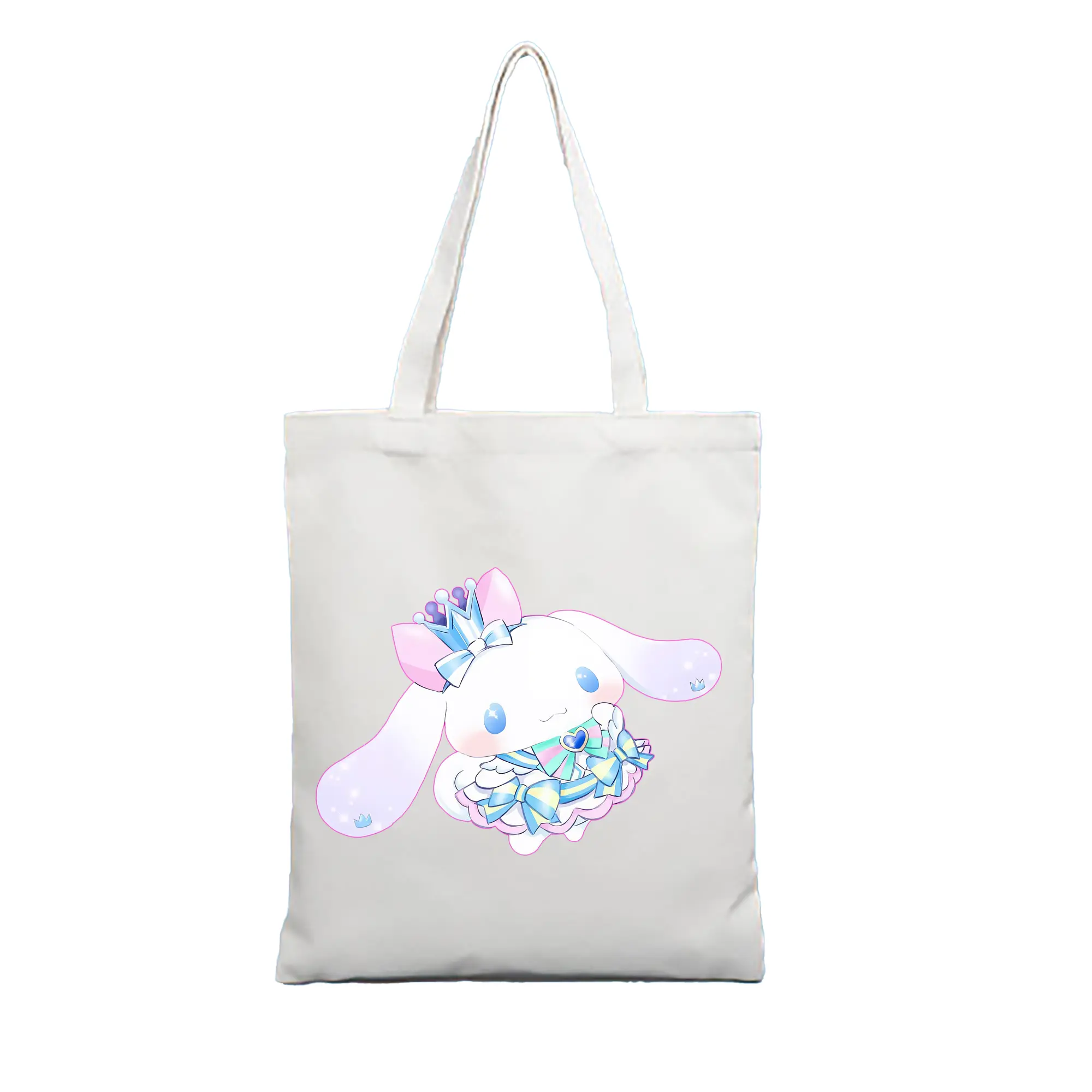 サンリオ グッズ,シナモロール - 縦型キャンバス手提げバッグ（トートバッグ） ・ キャンバス素材 ・ ショッピング用 ・ 軽量 丈夫 お手入れ簡単